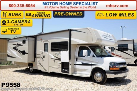 /TX 9/1/14 &lt;a href=&quot;http://www.mhsrv.com/coachmen-rv/&quot;&gt;&lt;img src=&quot;http://www.mhsrv.com/images/sold-coachmen.jpg&quot; width=&quot;383&quot; height=&quot;141&quot; border=&quot;0&quot;/&gt;&lt;/a&gt; Used Coachmen RV for Sale- 2015 Coachmen Leprechaun 320BH with 2 slides and 2,317 miles. This RV is approximately 33 feet in length with a Chevrolet 6.0L engine, Chevrolet chassis, power mirrors with heat, power windows and locks, 4KW Onan generator with 9 hours, power patio awning, slide-out room toppers, gas/electric water heater, pass-thru storage, Ride-rite air assist, tank heater, exterior shower, 5K lb. hitch, 3 camera monitoring system, exterior entertainment center, convection microwave, bunk beds with LCD TVs in each, ducted roof A/C with heat pump and 4 LCD TVs. For additional information and photos please visit Motor Home Specialist at www.MHSRV .com or call 800-335-6054.