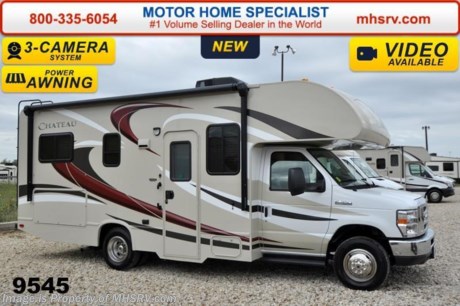 &lt;a href=&quot;http://www.mhsrv.com/thor-motor-coach/&quot;&gt;&lt;img src=&quot;http://www.mhsrv.com/images/sold-thor.jpg&quot; width=&quot;383&quot; height=&quot;141&quot; border=&quot;0&quot;/&gt;&lt;/a&gt;  &lt;object width=&quot;400&quot; height=&quot;300&quot;&gt;&lt;param name=&quot;movie&quot; value=&quot;//www.youtube.com/v/zb5_686Rceo?version=3&amp;amp;hl=en_US&quot;&gt;&lt;/param&gt;&lt;param name=&quot;allowFullScreen&quot; value=&quot;true&quot;&gt;&lt;/param&gt;&lt;param name=&quot;allowscriptaccess&quot; value=&quot;always&quot;&gt;&lt;/param&gt;&lt;embed src=&quot;//www.youtube.com/v/zb5_686Rceo?version=3&amp;amp;hl=en_US&quot; type=&quot;application/x-shockwave-flash&quot; width=&quot;400&quot; height=&quot;300&quot; allowscriptaccess=&quot;always&quot; allowfullscreen=&quot;true&quot;&gt;&lt;/embed&gt;&lt;/object&gt;  #1 Volume Selling Motor Home Dealer in the World. MSRP $85,296. New 2015 Thor Motor Coach Chateau Class C RV. Model 23U with Ford E-350 chassis &amp; Ford Triton V-10 engine. This unit measures approximately 24 feet 10 inches in length. Optional equipment includes a convection microwave, leatherette U-shaped dinette, child safety tether, 15.0 BTU upgraded A/C, exterior shower, heated holding tanks, second auxiliary battery, wheel liners, keyless cab entry, valve stem extenders, spare tire, heated remote exterior mirrors with integrated side view cameras, back up monitor, leatherette driver &amp; passenger seats, cockpit carpet mat &amp; wood dash appliqu&#233;. The Chateau Class C RV has an incredible list of standard features for 2015 including Mega exterior storage, power windows and locks, gas/electric water heater, large TV with DVD player on a swivel in the over head cab (N/A with cab over entertainment center), auto transfer switch, power patio awning with integrated LED lighting, double door refrigerator, skylight, 4000 Onan Micro Quiet generator, 5,000 lb. hitch, slick fiberglass exterior, full extension drawer glides, roof ladder, bedspread &amp; pillow shams, power vent and much more. FOR ADDITIONAL INFORMATION, PHOTOS &amp; VIDEOS Please visit Motor Home Specialist at  MHSRV .com or Call 800-335-6054. At Motor Home Specialist we DO NOT charge any prep or orientation fees like you will find at other dealerships. All sale prices include a 200 point inspection, interior &amp; exterior wash &amp; detail of vehicle, a thorough coach orientation with an MHS technician, an RV Starter&#39;s kit, a nights stay in our delivery park featuring landscaped and covered pads with full hook-ups and much more! Read From Thousands of Testimonials at MHSRV .com and See What They Had to Say About Their Experience at Motor Home Specialist. WHY PAY MORE?...... WHY SETTLE FOR LESS?