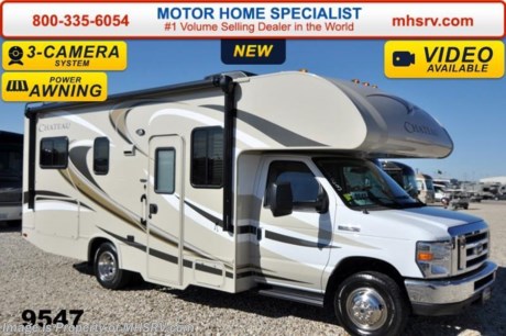 &lt;a href=&quot;http://www.mhsrv.com/thor-motor-coach/&quot;&gt;&lt;img src=&quot;http://www.mhsrv.com/images/sold-thor.jpg&quot; width=&quot;383&quot; height=&quot;141&quot; border=&quot;0&quot;/&gt;&lt;/a&gt;  &lt;object width=&quot;400&quot; height=&quot;300&quot;&gt;&lt;param name=&quot;movie&quot; value=&quot;//www.youtube.com/v/zb5_686Rceo?version=3&amp;amp;hl=en_US&quot;&gt;&lt;/param&gt;&lt;param name=&quot;allowFullScreen&quot; value=&quot;true&quot;&gt;&lt;/param&gt;&lt;param name=&quot;allowscriptaccess&quot; value=&quot;always&quot;&gt;&lt;/param&gt;&lt;embed src=&quot;//www.youtube.com/v/zb5_686Rceo?version=3&amp;amp;hl=en_US&quot; type=&quot;application/x-shockwave-flash&quot; width=&quot;400&quot; height=&quot;300&quot; allowscriptaccess=&quot;always&quot; allowfullscreen=&quot;true&quot;&gt;&lt;/embed&gt;&lt;/object&gt;  #1 Volume Selling Motor Home Dealer in the World. MSRP $86,346. New 2015 Thor Motor Coach Chateau Class C RV. Model 23U with Ford E-350 chassis &amp; Ford Triton V-10 engine. This unit measures approximately 24 feet 10 inches in length. Optional equipment includes a convection microwave, leatherette U-shaped dinette, child safety tether, 15.0 BTU upgraded A/C, exterior shower, heated holding tanks, second auxiliary battery, wheel liners, keyless cab entry, valve stem extenders, spare tire, heated remote exterior mirrors with integrated side view cameras, back up monitor, leatherette driver &amp; passenger seats, cockpit carpet mat &amp; wood dash appliqu&#233;. The Chateau Class C RV has an incredible list of standard features for 2015 including Mega exterior storage, power windows and locks, gas/electric water heater, large TV with DVD player on a swivel in the over head cab (N/A with cab over entertainment center), auto transfer switch, power patio awning with integrated LED lighting, double door refrigerator, skylight, 4000 Onan Micro Quiet generator, 5,000 lb. hitch, slick fiberglass exterior, full extension drawer glides, roof ladder, bedspread &amp; pillow shams, power vent and much more. FOR ADDITIONAL INFORMATION, PHOTOS &amp; VIDEOS Please visit Motor Home Specialist at  MHSRV .com or Call 800-335-6054. At Motor Home Specialist we DO NOT charge any prep or orientation fees like you will find at other dealerships. All sale prices include a 200 point inspection, interior &amp; exterior wash &amp; detail of vehicle, a thorough coach orientation with an MHS technician, an RV Starter&#39;s kit, a nights stay in our delivery park featuring landscaped and covered pads with full hook-ups and much more! Read From Thousands of Testimonials at MHSRV .com and See What They Had to Say About Their Experience at Motor Home Specialist. WHY PAY MORE?...... WHY SETTLE FOR LESS?