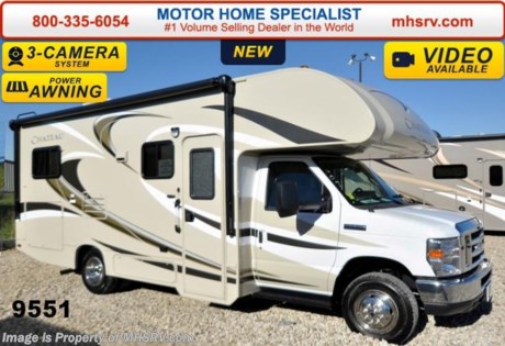 /TN 2/9/15 &lt;a href=&quot;http://www.mhsrv.com/thor-motor-coach/&quot;&gt;&lt;img src=&quot;http://www.mhsrv.com/images/sold-thor.jpg&quot; width=&quot;383&quot; height=&quot;141&quot; border=&quot;0&quot;/&gt;&lt;/a&gt;
Receive a $2,000 VISA Gift Card with purchase from Motor Home Specialist. Offer ends Feb. 28th, 2015. Family Owned &amp; Operated and the #1 Volume Selling Motor Home Dealer in the World as well as the #1 Thor Motor Coach Dealer in the World.  &lt;object width=&quot;400&quot; height=&quot;300&quot;&gt;&lt;param name=&quot;movie&quot; value=&quot;//www.youtube.com/v/zb5_686Rceo?version=3&amp;amp;hl=en_US&quot;&gt;&lt;/param&gt;&lt;param name=&quot;allowFullScreen&quot; value=&quot;true&quot;&gt;&lt;/param&gt;&lt;param name=&quot;allowscriptaccess&quot; value=&quot;always&quot;&gt;&lt;/param&gt;&lt;embed src=&quot;//www.youtube.com/v/zb5_686Rceo?version=3&amp;amp;hl=en_US&quot; type=&quot;application/x-shockwave-flash&quot; width=&quot;400&quot; height=&quot;300&quot; allowscriptaccess=&quot;always&quot; allowfullscreen=&quot;true&quot;&gt;&lt;/embed&gt;&lt;/object&gt;  MSRP $88,753. New 2015 Thor Motor Coach Chateau Class C RV. Model 24C with slide-out, Ford E-350 chassis &amp; Ford Triton V-10 engine. This unit measures approximately 24 feet 11 inches in length. Optional equipment includes the all new HD-Max color exterior, convection microwave, leatherette U-Shaped dinette, child safety tether, exterior shower, heated holding tanks, second auxiliary battery, wheel liners, valve stem extenders, keyless entry, spare tire, back-up monitor, heated remote exterior mirrors with integrated side view cameras, leatherette driver &amp; passenger captain&#39;s chairs, cockpit carpet mat and wood dash applique. The Chateau Class C RV has an incredible list of standard features for 2015 including Mega exterior storage, gas/electric water heater, electric patio awning with LED lighting, an LCD TV, power windows and locks, U-shaped dinette/sleeper with seat belts, tinted coach glass, molded front cap, double door refrigerator, skylight, roof ladder, roof A/C unit, 4000 Onan Micro Quiet generator, slick fiberglass exterior, full extension drawer glides, bedspread &amp; pillow shams and much more. For additional coach information, brochure, window sticker, videos, photos, Chateau customer reviews &amp; testimonials please visit Motor Home Specialist at MHSRV .com or call 800-335-6054. At MHS we DO NOT charge any prep or orientation fees like you will find at other dealerships. All sale prices include a 200 point inspection, interior &amp; exterior wash &amp; detail of vehicle, a thorough coach orientation with an MHS technician, an RV Starter&#39;s kit, a nights stay in our delivery park featuring landscaped and covered pads with full hook-ups and much more. WHY PAY MORE?... WHY SETTLE FOR LESS? 