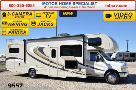/TX 2/9/15 &lt;a href=&quot;http://www.mhsrv.com/thor-motor-coach/&quot;&gt;&lt;img src=&quot;http://www.mhsrv.com/images/sold-thor.jpg&quot; width=&quot;383&quot; height=&quot;141&quot; border=&quot;0&quot;/&gt;&lt;/a&gt;
Receive a $2,000 VISA Gift Card with purchase from Motor Home Specialist. Offer ends Feb. 28th, 2015. Family Owned &amp; Operated and the #1 Volume Selling Motor Home Dealer in the World as well as the #1 Thor Motor Coach Dealer in the World.  &lt;object width=&quot;400&quot; height=&quot;300&quot;&gt;&lt;param name=&quot;movie&quot; value=&quot;//www.youtube.com/v/zb5_686Rceo?version=3&amp;amp;hl=en_US&quot;&gt;&lt;/param&gt;&lt;param name=&quot;allowFullScreen&quot; value=&quot;true&quot;&gt;&lt;/param&gt;&lt;param name=&quot;allowscriptaccess&quot; value=&quot;always&quot;&gt;&lt;/param&gt;&lt;embed src=&quot;//www.youtube.com/v/zb5_686Rceo?version=3&amp;amp;hl=en_US&quot; type=&quot;application/x-shockwave-flash&quot; width=&quot;400&quot; height=&quot;300&quot; allowscriptaccess=&quot;always&quot; allowfullscreen=&quot;true&quot;&gt;&lt;/embed&gt;&lt;/object&gt;  MSRP $111,246. New 2015 Thor Motor Coach Chateau Class C RV. Model 31W with Ford E-450 chassis, Ford Triton V-10 engine and measures approximately 32 feet 2 inches in length. The Chateau 31W features the Premier Package which includes solid surface kitchen countertop with pressed dinette top, roller shades, power charging center for electronics, enclosed area for sewer tank valves, water filter system, LED ceiling lights, black tank flush, 30 inch over the range microwave and exterior speakers.  Optional equipment includes the HD-Max exterior, exterior entertainment center, leatherette sofa, child safety tether, power attic fan in bedroom, upgraded 15,000 BTU A/C, spare tire, heated remote exterior mirrors with integrated side view cameras, power driver&#39;s chair, leatherette driver &amp; passenger chairs, cockpit carpet mat and wood dash appliqu&#233;. The Chateau  31W Class C RV has an incredible list of standard features including power windows and locks, bedroom TV, 3 burner high output range top with oven, gas/electric water heater, holding tanks with heat pads, auto transfer switch, wheel liners, valve stem extenders, keyless entry, automatic electric patio awning, back-up monitor, double door refrigerator, roof ladder, 4000 Onan Micro Quiet generator, slick fiberglass exterior, full extension drawer glides, bedspread &amp; pillow shams and much more. For additional coach information, brochures, window sticker, videos, photos, Chateau reviews &amp; testimonials as well as additional information about Motor Home Specialist and our manufacturers please visit us at MHSRV .com or call 800-335-6054. At Motor Home Specialist we DO NOT charge any prep or orientation fees like you will find at other dealerships. All sale prices include a 200 point inspection, interior &amp; exterior wash &amp; detail of vehicle, a thorough coach orientation with an MHS technician, an RV Starter&#39;s kit, a nights stay in our delivery park featuring landscaped and covered pads with full hook-ups and much more. WHY PAY MORE?... WHY SETTLE FOR LESS? &lt;object width=&quot;400&quot; height=&quot;300&quot;&gt;&lt;param name=&quot;movie&quot; value=&quot;//www.youtube.com/v/VZXdH99Xe00?hl=en_US&amp;amp;version=3&quot;&gt;&lt;/param&gt;&lt;param name=&quot;allowFullScreen&quot; value=&quot;true&quot;&gt;&lt;/param&gt;&lt;param name=&quot;allowscriptaccess&quot; value=&quot;always&quot;&gt;&lt;/param&gt;&lt;embed src=&quot;//www.youtube.com/v/VZXdH99Xe00?hl=en_US&amp;amp;version=3&quot; type=&quot;application/x-shockwave-flash&quot; width=&quot;400&quot; height=&quot;300&quot; allowscriptaccess=&quot;always&quot; allowfullscreen=&quot;true&quot;&gt;&lt;/embed&gt;&lt;/object&gt;
