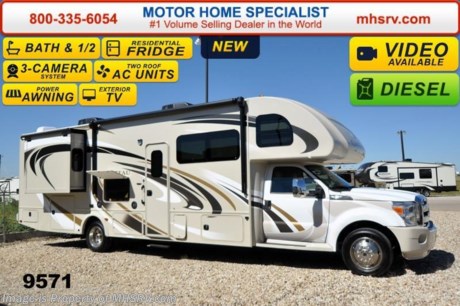 /AL 1/1/15 &lt;a href=&quot;http://www.mhsrv.com/thor-motor-coach/&quot;&gt;&lt;img src=&quot;http://www.mhsrv.com/images/sold-thor.jpg&quot; width=&quot;383&quot; height=&quot;141&quot; border=&quot;0&quot;/&gt;&lt;/a&gt;
Receive a $2,000 VISA Gift Card with purchase from Motor Home Specialist while supplies last. Family Owned &amp; Operated and the #1 Volume Selling Motor Home Dealer in the World as well as the #1 Thor Motor Coach Dealer in the World. &lt;object width=&quot;400&quot; height=&quot;300&quot;&gt;&lt;param name=&quot;movie&quot; value=&quot;//www.youtube.com/v/U2vRrY8X8lc?hl=en_US&amp;amp;version=3&quot;&gt;&lt;/param&gt;&lt;param name=&quot;allowFullScreen&quot; value=&quot;true&quot;&gt;&lt;/param&gt;&lt;param name=&quot;allowscriptaccess&quot; value=&quot;always&quot;&gt;&lt;/param&gt;&lt;embed src=&quot;//www.youtube.com/v/U2vRrY8X8lc?hl=en_US&amp;amp;version=3&quot; type=&quot;application/x-shockwave-flash&quot; width=&quot;400&quot; height=&quot;300&quot; allowscriptaccess=&quot;always&quot; allowfullscreen=&quot;true&quot;&gt;&lt;/embed&gt;&lt;/object&gt; MSRP $161,650. 2015 Thor Motor Coach 35SF Super C model motor home with 2 slides. This unit is powered by the powerful 300 HP Powerstroke 6.7L diesel engine with 660 lb. ft. of torque. It rides on a Ford F-550 chassis with a 6-speed automatic transmission and boast a big 10,000 lb. hitch, rear pass-thru MEGA-Storage, extreme duty 4 wheel ABS disc brakes and an electronic brake controller integrated into the dash. Options include the beautiful HD-Max exterior, (2) power attic fans, dual child safety seat tether and an upgraded 6.0 Onan diesel generator. The Chateau 35SF is approximately 36 feet 1 inch in length and features a plush dinette and sofa, exterior entertainment center, dual roof air conditioners, power patio awning, one-touch automatic leveling system, residential refrigerator, 30 inch over the range microwave, solid surface countertop, touch screen AM/FM/CD/MP3 player, back-up monitor with side view cameras, remote heated exterior mirrors, power windows and locks, leatherette driver &amp; passenger captain&#39;s chairs, fiberglass running boards, soft touch ceilings, heavy duty ball bearing drawer guides, bedroom LED TV, large LED TV in the living area, an 1800-watt power inverter, heated holding tanks and washer/dryer prep. For additional coach information, brochures, window sticker, videos, photos, Chateau reviews &amp; testimonials as well as additional information about Motor Home Specialist and our manufacturers please visit us at MHSRV .com or call 800-335-6054. At Motor Home Specialist we DO NOT charge any prep or orientation fees like you will find at other dealerships. All sale prices include a 200 point inspection, interior &amp; exterior wash &amp; detail of vehicle, a thorough coach orientation with an MHS technician, an RV Starter&#39;s kit, a nights stay in our delivery park featuring landscaped and covered pads with full hook-ups and much more. WHY PAY MORE?... WHY SETTLE FOR LESS? &lt;object width=&quot;400&quot; height=&quot;300&quot;&gt;&lt;param name=&quot;movie&quot; value=&quot;//www.youtube.com/v/VZXdH99Xe00?hl=en_US&amp;amp;version=3&quot;&gt;&lt;/param&gt;&lt;param name=&quot;allowFullScreen&quot; value=&quot;true&quot;&gt;&lt;/param&gt;&lt;param name=&quot;allowscriptaccess&quot; value=&quot;always&quot;&gt;&lt;/param&gt;&lt;embed src=&quot;//www.youtube.com/v/VZXdH99Xe00?hl=en_US&amp;amp;version=3&quot; type=&quot;application/x-shockwave-flash&quot; width=&quot;400&quot; height=&quot;300&quot; allowscriptaccess=&quot;always&quot; allowfullscreen=&quot;true&quot;&gt;&lt;/embed&gt;&lt;/object&gt; 