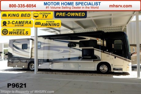 /TX 9/25/14 &lt;a href=&quot;http://www.mhsrv.com/thor-motor-coach/&quot;&gt;&lt;img src=&quot;http://www.mhsrv.com/images/sold-thor.jpg&quot; width=&quot;383&quot; height=&quot;141&quot; border=&quot;0&quot;/&gt;&lt;/a&gt; Used Damon RV for Sale- 2010 Damon Tuscany 4072 with  slides and 29,878 miles. This RV is approximately 40 feet in length with a 360HP Cummins engine, Freightliner raised rail chassis, 8KW Onan generator with 249 hours, power patio awning, door awning, slide-out room toppers, gas/electric water heater, pass-thru storage with side swing baggage doors, aluminum wheels, aluminum wheels, 10K lb. hitch, automatic hydraulic leveling system, exterior entertainment center, Magnum inverter, ceramic tile floors, dual pane windows, convection microwave, solid surface counter, king size pillow top mattress, 2 ducted roof A/Cs and 3 LCD TVs. For additional information and photos please visit Motor Home Specialist at www.MHSRV .com or call 800-335-6054.