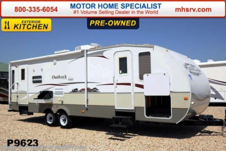 /TX 10/14/14 &lt;a href=&quot;http://www.mhsrv.com/travel-trailers/&quot;&gt;&lt;img src=&quot;http://www.mhsrv.com/images/sold-traveltrailer.jpg&quot; width=&quot;383&quot; height=&quot;141&quot; border=&quot;0&quot;/&gt;&lt;/a&gt;
Used Keystone RV for Sale- 2008 Keystone Outback 30RLS is approximately 30 feet in length with slide and patio awning, gas/electric water heater, pass-thru storage, exterior range with 2 burners, exterior shower, exterior entertainment center, sofa with sleeper, booth converts to sleeper, 2 Lazy Boy style recliners, night shades, microwave, 3 burner and oven, refrigerator, glass door shower ducted roof A/C and a LCD TV with DVD player.  For additional information and photos please visit Motor Home Specialist at www.MHSRV .com or call 800-335-6054.