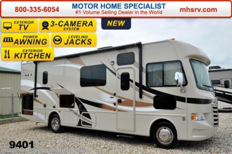 /TX 10/15/14 &lt;a href=&quot;http://www.mhsrv.com/thor-motor-coach/&quot;&gt;&lt;img src=&quot;http://www.mhsrv.com/images/sold-thor.jpg&quot; width=&quot;383&quot; height=&quot;141&quot; border=&quot;0&quot;/&gt;&lt;/a&gt;
Family Owned &amp; Operated and the #1 Volume Selling Motor Home Dealer in the World as well as the #1 Thor Motor Coach Dealer in the World. &lt;object width=&quot;400&quot; height=&quot;300&quot;&gt;&lt;param name=&quot;movie&quot; value=&quot;http://www.youtube.com/v/fBpsq4hH-Ws?version=3&amp;amp;hl=en_US&quot;&gt;&lt;/param&gt;&lt;param name=&quot;allowFullScreen&quot; value=&quot;true&quot;&gt;&lt;/param&gt;&lt;param name=&quot;allowscriptaccess&quot; value=&quot;always&quot;&gt;&lt;/param&gt;&lt;embed src=&quot;http://www.youtube.com/v/fBpsq4hH-Ws?version=3&amp;amp;hl=en_US&quot; type=&quot;application/x-shockwave-flash&quot; width=&quot;400&quot; height=&quot;300&quot; allowscriptaccess=&quot;always&quot; allowfullscreen=&quot;true&quot;&gt;&lt;/embed&gt;&lt;/object&gt; MSRP $110,284. New 2015 Thor Motor Coach A.C.E. Model EVO 29.3 with a full wall slide-out room. The A.C.E. is the class A &amp; C Evolution. It Combines many of the most popular features of a class A motor home and a class C motor home to make something truly unique to the RV industry. This unit measures approximately 29 feet 7 inches in length. Optional equipment includes beautiful HD-Max exterior, bedroom TV, exterior entertainment center, upgraded 15.0 BTU ducted roof A/C unit, second auxiliary battery, (2) 12V attic fans and an exterior kitchen which includes a inverter, refrigerator, sink and portable grill. The A.C.E. also features a Ford Triton V-10 engine, frameless windows, power charging station, drop down overhead bunk, power side mirrors with integrated side view cameras, hydraulic leveling jacks, a mud-room, exterior mega-storage, roof ladder, 4000 Onan Micro-Quiet generator, electric patio awning with integrated LED lights, AM/FM/CD, reclining swivel leatherette captain&#39;s chairs, stainless steel wheel liners, hitch, booth dinette, systems control center, valve stem extenders, refrigerator, microwave, water heater, one-piece windshield with &quot;20/20 vision&quot; front cap that helps eliminate heat and sunlight from getting into the drivers vision, floor level cockpit window for better visibility while turning, a &quot;below floor&quot; furnace and water heater helping keep the noise to an absolute minimum and the exhaust away from the kids and pets, cockpit mirrors, slide-out workstation in the dash and much more.  For additional coach information, brochures, window sticker, videos, photos, A.C.E. reviews &amp; testimonials as well as additional information about Motor Home Specialist and our manufacturers please visit us at MHSRV .com or call 800-335-6054. At Motor Home Specialist we DO NOT charge any prep or orientation fees like you will find at other dealerships. All sale prices include a 200 point inspection, interior &amp; exterior wash &amp; detail of vehicle, a thorough coach orientation with an MHS technician, an RV Starter&#39;s kit, a nights stay in our delivery park featuring landscaped and covered pads with full hook-ups and much more. WHY PAY MORE?... WHY SETTLE FOR LESS?