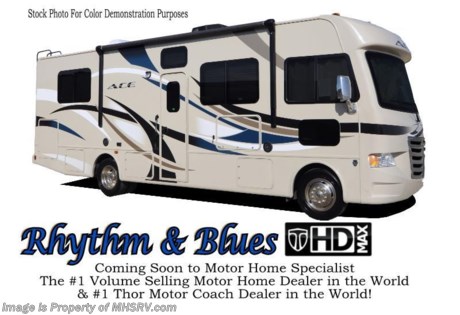 /CA 12/1/14 &lt;a href=&quot;http://www.mhsrv.com/thor-motor-coach/&quot;&gt;&lt;img src=&quot;http://www.mhsrv.com/images/sold-thor.jpg&quot; width=&quot;383&quot; height=&quot;141&quot; border=&quot;0&quot;/&gt;&lt;/a&gt;
Family Owned &amp; Operated and the #1 Volume Selling Motor Home Dealer in the World as well as the #1 Thor Motor Coach Dealer in the World. &lt;object width=&quot;400&quot; height=&quot;300&quot;&gt;&lt;param name=&quot;movie&quot; value=&quot;http://www.youtube.com/v/fBpsq4hH-Ws?version=3&amp;amp;hl=en_US&quot;&gt;&lt;/param&gt;&lt;param name=&quot;allowFullScreen&quot; value=&quot;true&quot;&gt;&lt;/param&gt;&lt;param name=&quot;allowscriptaccess&quot; value=&quot;always&quot;&gt;&lt;/param&gt;&lt;embed src=&quot;http://www.youtube.com/v/fBpsq4hH-Ws?version=3&amp;amp;hl=en_US&quot; type=&quot;application/x-shockwave-flash&quot; width=&quot;400&quot; height=&quot;300&quot; allowscriptaccess=&quot;always&quot; allowfullscreen=&quot;true&quot;&gt;&lt;/embed&gt;&lt;/object&gt; MSRP $111,484. New 2015 Thor Motor Coach A.C.E. Model EVO 29.3 with a full wall slide-out room. The A.C.E. is the class A &amp; C Evolution. It Combines many of the most popular features of a class A motor home and a class C motor home to make something truly unique to the RV industry. This unit measures approximately 29 feet 7 inches in length. Optional equipment includes beautiful HD-Max exterior, bedroom TV, exterior entertainment center, upgraded 15.0 BTU ducted roof A/C unit, second auxiliary battery, (2) 12V attic fans and an exterior kitchen which includes a inverter, refrigerator, sink and portable grill. The A.C.E. also features a Ford Triton V-10 engine, frameless windows, power charging station, drop down overhead bunk, power side mirrors with integrated side view cameras, hydraulic leveling jacks, a mud-room, exterior mega-storage, roof ladder, 4000 Onan Micro-Quiet generator, electric patio awning with integrated LED lights, AM/FM/CD, reclining swivel leatherette captain&#39;s chairs, stainless steel wheel liners, hitch, booth dinette, systems control center, valve stem extenders, refrigerator, microwave, water heater, one-piece windshield with &quot;20/20 vision&quot; front cap that helps eliminate heat and sunlight from getting into the drivers vision, floor level cockpit window for better visibility while turning, a &quot;below floor&quot; furnace and water heater helping keep the noise to an absolute minimum and the exhaust away from the kids and pets, cockpit mirrors, slide-out workstation in the dash and much more.  For additional coach information, brochures, window sticker, videos, photos, A.C.E. reviews &amp; testimonials as well as additional information about Motor Home Specialist and our manufacturers please visit us at MHSRV .com or call 800-335-6054. At Motor Home Specialist we DO NOT charge any prep or orientation fees like you will find at other dealerships. All sale prices include a 200 point inspection, interior &amp; exterior wash &amp; detail of vehicle, a thorough coach orientation with an MHS technician, an RV Starter&#39;s kit, a nights stay in our delivery park featuring landscaped and covered pads with full hook-ups and much more. WHY PAY MORE?... WHY SETTLE FOR LESS?