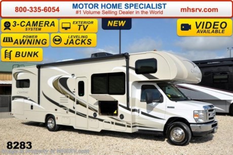 /TX 1/19/15 &lt;a href=&quot;http://www.mhsrv.com/thor-motor-coach/&quot;&gt;&lt;img src=&quot;http://www.mhsrv.com/images/sold-thor.jpg&quot; width=&quot;383&quot; height=&quot;141&quot; border=&quot;0&quot; /&gt;&lt;/a&gt;
Receive a $1,000 VISA Gift Card with purchase from Motor Home Specialist while supplies last.  &lt;object width=&quot;400&quot; height=&quot;300&quot;&gt;&lt;param name=&quot;movie&quot; value=&quot;//www.youtube.com/v/zb5_686Rceo?version=3&amp;amp;hl=en_US&quot;&gt;&lt;/param&gt;&lt;param name=&quot;allowFullScreen&quot; value=&quot;true&quot;&gt;&lt;/param&gt;&lt;param name=&quot;allowscriptaccess&quot; value=&quot;always&quot;&gt;&lt;/param&gt;&lt;embed src=&quot;//www.youtube.com/v/zb5_686Rceo?version=3&amp;amp;hl=en_US&quot; type=&quot;application/x-shockwave-flash&quot; width=&quot;400&quot; height=&quot;300&quot; allowscriptaccess=&quot;always&quot; allowfullscreen=&quot;true&quot;&gt;&lt;/embed&gt;&lt;/object&gt;  MSRP $110,414. New 2015 Thor Motor Coach Chateau Class C RV. Model 31E bunk house with Ford E-450 chassis, Ford Triton V-10 engine, automatic hydraulic leveling jacks, bedroom TV, frameless windows and measures approximately 32 feet 7 inches in length. The Chateau 31E features the Premier Package which includes solid surface kitchen countertop with pressed dinette top, roller shades, power charging center for electronics, enclosed area for sewer tank valves, water filter system, LED ceiling lights, black tank flush, 30 inch over the range microwave and exterior speakers. Optional equipment includes the HD-Max exterior, (2) LCD TVs with DVD player in bunk beds, exterior entertainment center, leatherette sofa, child safety tether, power attic fan in bedroom, upgraded 15,000 BTU A/C, second auxiliary battery, spare tire, heated remote exterior mirrors with integrated side view cameras, power driver&#39;s chair, leatherette driver &amp; passenger chairs, cockpit carpet mat and wood dash applique. The Chateau 31E Class C RV has an incredible list of standard features including power windows and locks, bedroom TV, 3 burner high output range top with oven, gas/electric water heater, holding tanks with heat pads, auto transfer switch, wheel liners, valve stem extenders, keyless entry, automatic electric patio awning, back-up monitor, double door refrigerator, roof ladder, 4000 Onan Micro Quiet generator, slick fiberglass exterior, full extension drawer glides, bedspread &amp; pillow shams and much more. For additional coach information, brochures, window sticker, videos, photos, Chateau reviews &amp; testimonials as well as additional information about Motor Home Specialist and our manufacturers please visit us at MHSRV .com or call 800-335-6054. At Motor Home Specialist we DO NOT charge any prep or orientation fees like you will find at other dealerships. All sale prices include a 200 point inspection, interior &amp; exterior wash &amp; detail of vehicle, a thorough coach orientation with an MHS technician, an RV Starter&#39;s kit, a nights stay in our delivery park featuring landscaped and covered pads with full hook-ups and much more. WHY PAY MORE?... WHY SETTLE FOR LESS? &lt;object width=&quot;400&quot; height=&quot;300&quot;&gt;&lt;param name=&quot;movie&quot; value=&quot;//www.youtube.com/v/VZXdH99Xe00?hl=en_US&amp;amp;version=3&quot;&gt;&lt;/param&gt;&lt;param name=&quot;allowFullScreen&quot; value=&quot;true&quot;&gt;&lt;/param&gt;&lt;param name=&quot;allowscriptaccess&quot; value=&quot;always&quot;&gt;&lt;/param&gt;&lt;embed src=&quot;//www.youtube.com/v/VZXdH99Xe00?hl=en_US&amp;amp;version=3&quot; type=&quot;application/x-shockwave-flash&quot; width=&quot;400&quot; height=&quot;300&quot; allowscriptaccess=&quot;always&quot; allowfullscreen=&quot;true&quot;&gt;&lt;/embed&gt;&lt;/object&gt;