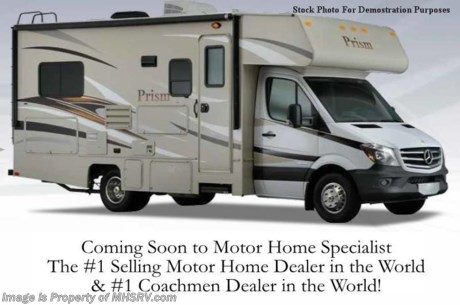 /MT 11/24/14 &lt;a href=&quot;http://www.mhsrv.com/coachmen-rv/&quot;&gt;&lt;img src=&quot;http://www.mhsrv.com/images/sold-coachmen.jpg&quot; width=&quot;383&quot; height=&quot;141&quot; border=&quot;0&quot;/&gt;&lt;/a&gt;
Family Owned &amp; Operated and the #1 Volume Selling Motor Home Dealer in the World as well as the #1 Coachmen Dealer in the World. MSRP $111,564. New 2015 Coachmen Prism Diesel. Model 2150LE. This RV measures approximately 25 ft. in length with a slide-out room.  Optional equipment includes the Anniversary package featuring high gloss fiberglass sidewalls, back up camera &amp; monitor, power awning, stainless steel wheel liners, 3.5K lb. hitch &amp; wire, slide out awnings, spare tire, swivel pilot &amp; passenger seats, roller bearing drawer glides, oven, child safety net &amp; ladder as well as MCD shades. Additional options include a front entertainment center with large TV, Onan diesel generator IPO LP gen, bedroom TV with DVD player, exterior entertainment center, upgraded Serta mattress, convection microwave, power vent, heated tank pads, dual coach batteries, rear ladder and exterior privacy windshield cover.  The Prism&#39;s impressive list of standards include a 3.0L V-6 turbo diesel engine, power entrance step, Azdel superlite composite substrate, hardwood cabinets, 3 burner cook top, exterior shower and much more. For additional coach information, brochure, window sticker, videos, photos, Coachmen customer reviews &amp; testimonials please visit Motor Home Specialist at MHSRV .com or call 800-335-6054. At MHS we DO NOT charge any prep or orientation fees like you will find at other dealerships. All sale prices include a 200 point inspection, interior &amp; exterior wash &amp; detail of vehicle, a thorough coach orientation with an MHS technician, an RV Starter&#39;s kit, a nights stay in our delivery park featuring landscaped and covered pads with full hook-ups and much more. WHY PAY MORE?... WHY SETTLE FOR LESS? &lt;object width=&quot;400&quot; height=&quot;300&quot;&gt;&lt;param name=&quot;movie&quot; value=&quot;http://www.youtube.com/v/fBpsq4hH-Ws?version=3&amp;amp;hl=en_US&quot;&gt;&lt;/param&gt;&lt;param name=&quot;allowFullScreen&quot; value=&quot;true&quot;&gt;&lt;/param&gt;&lt;param name=&quot;allowscriptaccess&quot; value=&quot;always&quot;&gt;&lt;/param&gt;&lt;embed src=&quot;http://www.youtube.com/v/fBpsq4hH-Ws?version=3&amp;amp;hl=en_US&quot; type=&quot;application/x-shockwave-flash&quot; width=&quot;400&quot; height=&quot;300&quot; allowscriptaccess=&quot;always&quot; allowfullscreen=&quot;true&quot;&gt;&lt;/embed&gt;&lt;/object&gt; 