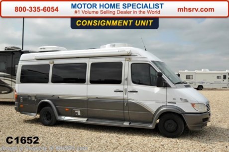 /TX 10/15/14
Used Elk RV for Sale- 2003 Elk Automotive Grand Touring is approximately 22 feet in length with a Mercedes 154HP engine, 68,397 miles, Freightliner chassis, power mirrors, cruise control, CD player, power windows, dual safety airbags, 2.5KW Onan generator with 76 hours, patio awning, water heater, 5K lb. hitch back up camera, 2 sofas, night shades, microwave, 2 burner range, solid surface kitchen counter, sink cover, refrigerator, all in 1 bath, roof A/C and much more.  For additional information and photos please visit Motor Home Specialist at www.MHSRV .com or call 800-335-6054.