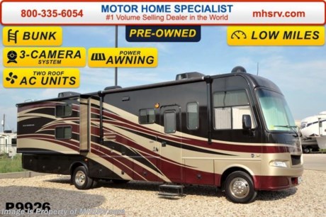 /TX 10/15/14 &lt;a href=&quot;http://www.mhsrv.com/thor-motor-coach/&quot;&gt;&lt;img src=&quot;http://www.mhsrv.com/images/sold-thor.jpg&quot; width=&quot;383&quot; height=&quot;141&quot; border=&quot;0&quot;/&gt;&lt;/a&gt;
Used 2012 Thor Motor Coach Daybreak. Model 34BD. This Bunk House RV measures approximately 35 feet 6 inches in length and features (2) slide-out rooms, Vintage Maple wood package, full body paint exterior, bedroom LCD TV, back-up camera with audio, side view cameras, rear ducted A/C, Onan 5500 Marquis Gold generator, dual 6-volt batteries, 50 amp service, gas/electric water heater, power mirrors with heat, large double door refrigerator, iPod docking station, dash fans &amp; automatic leveling jacks. The 2012 Daybreak also features a V-10 Ford, one piece windshield, front roof A/C unit, LCD TV, electric awning and much more. CALL MOTOR HOME SPECIALIST at 800-335-6054 or Visit MHSRV .com 