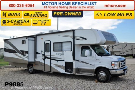 /CA 10/15/14 &lt;a href=&quot;http://www.mhsrv.com/coachmen-rv/&quot;&gt;&lt;img src=&quot;http://www.mhsrv.com/images/sold-coachmen.jpg&quot; width=&quot;383&quot; height=&quot;141&quot; border=&quot;0&quot;/&gt;&lt;/a&gt;
Used Coachmen RV - 2013 Coachmen Leprechaun Class C RV measures approximately 33 feet in length with ONLY 7,863 MILES. This RV features an exterior entertainment center, dual coach batteries, gas/electric water heater, entertainment package, air assist suspension, tank heaters, side view cameras, heated exterior mirrors w/remote, 4000 Onan generator, convection microwave, spare tire, rear ladder, front bunk ladder &amp; child restraint system,  Upgraded Ultra Leather Sofa, 2-Tone Ultra Leather Seat Covers, Wood Grain Dash Appliqu&#233;, Cab-over Privacy Curtain (N/A with Front Entertainment Center), Gloss Black Refrigerator Insert Panels, Bathroom Medicine Cabinet with Makeup Light &amp; Mirror, Upgrade Countertops with Under-mount Composite Sink, Composite Lids for Trunk Boxes in Exterior &quot;Warehouse&quot; Storage Compartment, Molded Fiberglass Front Cap, Fiberglass Style Bezel at Top of Rear Exterior Wall, Painted Bumper, Molded Fiberglass Running Boards with Wheel Well Flair, Upgraded Kitchen Faucet &amp; Upgraded Bathroom Faucet, Ford Triton V-10 engine, E-450 Super Duty chassis, power awning, slide-out awning toppers, home stereo system, LCD back-up monitor and more. For complete details visit Motor Home Specialist at MHSRV .com or 800-335-6054.