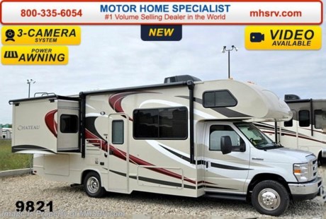 /CA 2/23/15 &lt;a href=&quot;http://www.mhsrv.com/thor-motor-coach/&quot;&gt;&lt;img src=&quot;http://www.mhsrv.com/images/sold-thor.jpg&quot; width=&quot;383&quot; height=&quot;141&quot; border=&quot;0&quot;/&gt;&lt;/a&gt;
Receive a $2,000 VISA Gift Card with purchase from Motor Home Specialist. Offer ends Feb. 28th, 2015. Family Owned &amp; Operated and the #1 Volume Selling Motor Home Dealer in the World as well as the #1 Thor Motor Coach in the World.  &lt;object width=&quot;400&quot; height=&quot;300&quot;&gt;&lt;param name=&quot;movie&quot; value=&quot;//www.youtube.com/v/zb5_686Rceo?version=3&amp;amp;hl=en_US&quot;&gt;&lt;/param&gt;&lt;param name=&quot;allowFullScreen&quot; value=&quot;true&quot;&gt;&lt;/param&gt;&lt;param name=&quot;allowscriptaccess&quot; value=&quot;always&quot;&gt;&lt;/param&gt;&lt;embed src=&quot;//www.youtube.com/v/zb5_686Rceo?version=3&amp;amp;hl=en_US&quot; type=&quot;application/x-shockwave-flash&quot; width=&quot;400&quot; height=&quot;300&quot; allowscriptaccess=&quot;always&quot; allowfullscreen=&quot;true&quot;&gt;&lt;/embed&gt;&lt;/object&gt;  MSRP $92,909. New 2015 Thor Motor Coach Chateau Class C RV. Model 26A with slide-out, Ford E-350 chassis &amp; Ford Triton V-10 engine. This unit measures approximately 27 feet in length. Optional equipment includes the all new HD-Max exterior, convection microwave, leatherette sofa, child safety tether, upgraded A/C system, exterior shower, heated holding tanks, second auxiliary battery, wheel liners, valve stem extenders, keyless entry, spare tire, back-up monitor, heated remote exterior mirrors with integrated side view cameras, leatherette driver &amp; passenger chairs, cockpit carpet mat and wood dash applique. The Chateau Class C RV has an incredible list of standard features for 2015 including a gas/electric water heater, electric patio awning with LED lighting, an LCD TV, power windows and locks, tinted coach glass, molded front cap, double door refrigerator, skylight, roof ladder, roof A/C unit, 4000 Onan Micro Quiet generator, slick fiberglass exterior, full extension drawer glides, bedspread &amp; pillow shams and much more. For additional coach information, brochures, window sticker, videos, photos, Chateau reviews &amp; testimonials as well as additional information about Motor Home Specialist and our manufacturers please visit us at MHSRV .com or call 800-335-6054. At Motor Home Specialist we DO NOT charge any prep or orientation fees like you will find at other dealerships. All sale prices include a 200 point inspection, interior &amp; exterior wash &amp; detail of vehicle, a thorough coach orientation with an MHS technician, an RV Starter&#39;s kit, a nights stay in our delivery park featuring landscaped and covered pads with full hook-ups and much more. WHY PAY MORE?... WHY SETTLE FOR LESS?