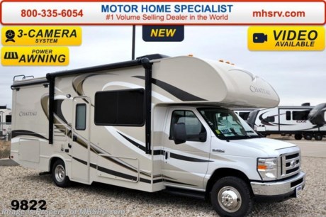 /TX &lt;a href=&quot;http://www.mhsrv.com/thor-motor-coach/&quot;&gt;&lt;img src=&quot;http://www.mhsrv.com/images/sold-thor.jpg&quot; width=&quot;383&quot; height=&quot;141&quot; border=&quot;0&quot;/&gt;&lt;/a&gt;
 Receive a $2,000 VISA Gift Card with purchase from Motor Home Specialist while supplies last.  Family Owned &amp; Operated and the #1 Volume Selling Motor Home Dealer in the World as well as the #1 Thor Motor Coach in the World.  &lt;object width=&quot;400&quot; height=&quot;300&quot;&gt;&lt;param name=&quot;movie&quot; value=&quot;//www.youtube.com/v/zb5_686Rceo?version=3&amp;amp;hl=en_US&quot;&gt;&lt;/param&gt;&lt;param name=&quot;allowFullScreen&quot; value=&quot;true&quot;&gt;&lt;/param&gt;&lt;param name=&quot;allowscriptaccess&quot; value=&quot;always&quot;&gt;&lt;/param&gt;&lt;embed src=&quot;//www.youtube.com/v/zb5_686Rceo?version=3&amp;amp;hl=en_US&quot; type=&quot;application/x-shockwave-flash&quot; width=&quot;400&quot; height=&quot;300&quot; allowscriptaccess=&quot;always&quot; allowfullscreen=&quot;true&quot;&gt;&lt;/embed&gt;&lt;/object&gt;  MSRP $93,247. New 2015 Thor Motor Coach Chateau Class C RV. Model 26A with slide-out, Ford E-350 chassis &amp; Ford Triton V-10 engine. This unit measures approximately 27 feet in length. Optional equipment includes the all new HD-Max exterior, cabover entertainment center w/39&quot; TV &amp; soundbar, convection microwave, leatherette sofa, child safety tether, upgraded A/C system, exterior shower, heated holding tanks, second auxiliary battery, wheel liners, valve stem extenders, keyless entry, spare tire, back-up monitor, heated remote exterior mirrors with integrated side view cameras, leatherette driver &amp; passenger chairs, cockpit carpet mat and wood dash applique. The Chateau Class C RV has an incredible list of standard features for 2015 including a gas/electric water heater, electric patio awning with LED lighting, an LCD TV, power windows and locks, tinted coach glass, molded front cap, double door refrigerator, skylight, roof ladder, roof A/C unit, 4000 Onan Micro Quiet generator, slick fiberglass exterior, full extension drawer glides, bedspread &amp; pillow shams and much more. For additional coach information, brochures, window sticker, videos, photos, Chateau reviews &amp; testimonials as well as additional information about Motor Home Specialist and our manufacturers please visit us at MHSRV .com or call 800-335-6054. At Motor Home Specialist we DO NOT charge any prep or orientation fees like you will find at other dealerships. All sale prices include a 200 point inspection, interior &amp; exterior wash &amp; detail of vehicle, a thorough coach orientation with an MHS technician, an RV Starter&#39;s kit, a nights stay in our delivery park featuring landscaped and covered pads with full hook-ups and much more. WHY PAY MORE?... WHY SETTLE FOR LESS?