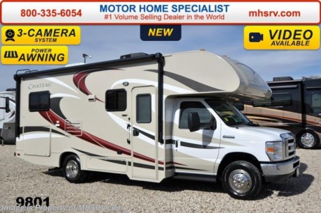 /SOLD 3/26/15
Receive a $2,000 VISA Gift Card with purchase from Motor Home Specialist while supplies last.  Family Owned &amp; Operated and the #1 Volume Selling Motor Home Dealer in the World as well as the #1 Thor Motor Coach Dealer in the World.  &lt;object width=&quot;400&quot; height=&quot;300&quot;&gt;&lt;param name=&quot;movie&quot; value=&quot;//www.youtube.com/v/zb5_686Rceo?version=3&amp;amp;hl=en_US&quot;&gt;&lt;/param&gt;&lt;param name=&quot;allowFullScreen&quot; value=&quot;true&quot;&gt;&lt;/param&gt;&lt;param name=&quot;allowscriptaccess&quot; value=&quot;always&quot;&gt;&lt;/param&gt;&lt;embed src=&quot;//www.youtube.com/v/zb5_686Rceo?version=3&amp;amp;hl=en_US&quot; type=&quot;application/x-shockwave-flash&quot; width=&quot;400&quot; height=&quot;300&quot; allowscriptaccess=&quot;always&quot; allowfullscreen=&quot;true&quot;&gt;&lt;/embed&gt;&lt;/object&gt;  MSRP $89,653. New 2015 Thor Motor Coach Chateau Class C RV. Model 24C with slide-out, Ford E-350 chassis &amp; Ford Triton V-10 engine. This unit measures approximately 24 feet 11 inches in length. Optional equipment includes the all new HD-Max color exterior, convection microwave, leatherette U-Shaped dinette, child safety tether, exterior shower, heated holding tanks, second auxiliary battery, wheel liners, valve stem extenders, keyless entry, spare tire, back-up monitor, heated remote exterior mirrors with integrated side view cameras, leatherette driver &amp; passenger captain&#39;s chairs, cockpit carpet mat and wood dash applique. The Chateau Class C RV has an incredible list of standard features for 2015 including Mega exterior storage, gas/electric water heater, electric patio awning with LED lighting, an LCD TV, power windows and locks, U-shaped dinette/sleeper with seat belts, tinted coach glass, molded front cap, double door refrigerator, skylight, roof ladder, roof A/C unit, 4000 Onan Micro Quiet generator, slick fiberglass exterior, full extension drawer glides, bedspread &amp; pillow shams and much more. For additional coach information, brochure, window sticker, videos, photos, Chateau customer reviews &amp; testimonials please visit Motor Home Specialist at MHSRV .com or call 800-335-6054. At MHS we DO NOT charge any prep or orientation fees like you will find at other dealerships. All sale prices include a 200 point inspection, interior &amp; exterior wash &amp; detail of vehicle, a thorough coach orientation with an MHS technician, an RV Starter&#39;s kit, a nights stay in our delivery park featuring landscaped and covered pads with full hook-ups and much more. WHY PAY MORE?... WHY SETTLE FOR LESS? 