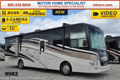/SOLD - 7/16/15- TX
Family Owned &amp; Operated and the #1 Volume Selling Motor Home Dealer in the World. &lt;object width=&quot;400&quot; height=&quot;300&quot;&gt;&lt;param name=&quot;movie&quot; value=&quot;http://www.youtube.com/v/fBpsq4hH-Ws?version=3&amp;amp;hl=en_US&quot;&gt;&lt;/param&gt;&lt;param name=&quot;allowFullScreen&quot; value=&quot;true&quot;&gt;&lt;/param&gt;&lt;param name=&quot;allowscriptaccess&quot; value=&quot;always&quot;&gt;&lt;/param&gt;&lt;embed src=&quot;http://www.youtube.com/v/fBpsq4hH-Ws?version=3&amp;amp;hl=en_US&quot; type=&quot;application/x-shockwave-flash&quot; width=&quot;400&quot; height=&quot;300&quot; allowscriptaccess=&quot;always&quot; allowfullscreen=&quot;true&quot;&gt;&lt;/embed&gt;&lt;/object&gt;  MSRP $227,671. New 2015 Forest River Legacy RV W/2 Slides model 340BH-300. This diesel RV measures approximately 36 feet 6 inches in length featuring a 300HP Cummins diesel with automatic 2500 Allison transmission, 6000 Onan diesel generator, frameless dark tint dual pane windows and (2) flip down monitors for the bunk beds. Options include an exterior entertainment center and front mask protective film. For additional coach information, brochures, window sticker, videos, photos, Legacy reviews &amp; testimonials as well as additional information about Motor Home Specialist and our manufacturers please visit us at MHSRV .com or call 800-335-6054. At Motor Home Specialist we DO NOT charge any prep or orientation fees like you will find at other dealerships. All sale prices include a 200 point inspection, interior &amp; exterior wash &amp; detail of vehicle, a thorough coach orientation with an MHS technician, an RV Starter&#39;s kit, a nights stay in our delivery park featuring landscaped and covered pads with full hook-ups and much more. WHY PAY MORE?... WHY SETTLE FOR LESS?