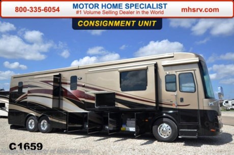 /picked up 6/13/15
**Consignment** Pre-Owned 2012 Newmar King Aire N4584 MAD with 3 slides and 17,937 miles. This bath &amp; 1/2 RV is approximately 44 feet in length with a Cummins 600HP engine with side radiator, Spartan raised rail chassis with IFS and tag axle, GPS, Trip-Tek, 3 setting driver memory seat, 12.5KW Onan diesel generator with AGS, power patio and door awnings, window awnings, slide-out room toppers, Oasis water heater, 50 Amp power cord reel, pass-thru storage with side swing baggage doors, exterior freezer, 2 full length slide-out cargo trays, half length slide-out cargo tray, aluminum wheels, keyless entry, power water hose reel, 15K lb. hitch, fiberglass roof, automatic hydraulic and air leveling systems, 3 camera monitoring system, exterior entertainment center, inverter, all electric coach, ceramic tile floors, multi-plex lighting, dual pane windows, dishwasher, solid surface counters, residential refrigerator, washer/dryer stack, king size dual sleep number bed, safe, 4 ducted roof A/Cs and 4 LCD TVs.  For additional information and photos please visit Motor Home Specialist at www.MHSRV .com or call 800-335-6054.