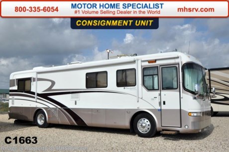 /PICKED UP 5/20/15
**Consignment** Used Holiday Rambler RV for Sale- 1999 Holiday Rambler Navigator 40WDS with slide and 129,433 miles. This RV is approximately 38 feet in length with a Cummins 350HP engine with side radiator, power mirrors with heat, 10KW Onan diesel generator with power slide, patio &amp; door awnings, window awnings, gas/electric water heater, pass-thru storage, full and half length slide out cargo trays, aluminum wheels, keyless entry, exterior shower, solar panel, automatic air leveling system, back up camera, Xantrax inverter, all hardwood cabinets, dual pane windows, solid surface counter, convection microwave, safe, 2 ducted roof A/Cs with heat pumps and 2 TVs.  For additional information and photos please visit Motor Home Specialist at www.MHSRV .com or call 800-335-6054.