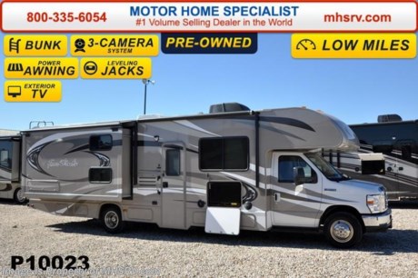 /OK 11/24/14 &lt;a href=&quot;http://www.mhsrv.com/thor-motor-coach/&quot;&gt;&lt;img src=&quot;http://www.mhsrv.com/images/sold-thor.jpg&quot; width=&quot;383&quot; height=&quot;141&quot; border=&quot;0&quot;/&gt;&lt;/a&gt;
Used 2014 Thor Motor Coach Four Winds Class C RV. Model 31A with Ford E-450 chassis &amp; Ford Triton V-10 engine. This Bunk Bed unit measures approximately 32 feet 2 inches in length.  This unit comes with the Premier Package which includes solid surface kitchen countertop with pressed dinette top, roller shades, power charging center for electronics, enclosed area for sewer tank valves, water filter system, LED ceiling lights, black tank flush, 30 inch over the range microwave, exterior speakers, HD-Max exterior, bedroom LED TV with DVD player, a LCD TV with DVD player for each bunk, exterior entertainment center, leatherette sofa, child safety tether, 12V attic fan, upgraded 15.0 BTU A/C, exterior shower, second auxiliary battery, spare tire, hydraulic leveling jacks, heated exterior mirrors with integrated side view cameras, power driver&#39;s chair, cockpit carpet mat, wood dash appliqu&#233; as well as leatherette driver and passenger captain&#39;s chairs. The Four Winds 31A Class C RV has an incredible list of standard features including power windows and locks, large cabover TV with DVD player, 3 burner high output range top with oven, gas/electric water heater, holding tanks with heat pads, auto transfer switch, wheel liners, valve stem extenders, keyless entry, automatic electric patio awning, back-up monitor, double door refrigerator, roof ladder, 4000 Onan Micro Quiet generator, slick fiberglass exterior, full extension drawer glides, bedspread &amp; pillow shams and much more. 