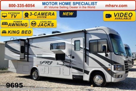 &lt;a href=&quot;http://www.mhsrv.com/forest-river-rv/&quot;&gt;&lt;img src=&quot;http://www.mhsrv.com/images/sold-forestriver.jpg&quot; width=&quot;383&quot; height=&quot;141&quot; border=&quot;0&quot;/&gt;&lt;/a&gt; Family Owned &amp; Operated and the #1 Volume Selling Motor Home Dealer in the World as well as the #1 FR3 Dealer in the World.  &lt;object width=&quot;400&quot; height=&quot;300&quot;&gt;&lt;param name=&quot;movie&quot; value=&quot;http://www.youtube.com/v/tQnSUaEb7no?version=3&amp;amp;hl=en_US&quot;&gt;&lt;/param&gt;&lt;param name=&quot;allowFullScreen&quot; value=&quot;true&quot;&gt;&lt;/param&gt;&lt;param name=&quot;allowscriptaccess&quot; value=&quot;always&quot;&gt;&lt;/param&gt;&lt;embed src=&quot;http://www.youtube.com/v/tQnSUaEb7no?version=3&amp;amp;hl=en_US&quot; type=&quot;application/x-shockwave-flash&quot; width=&quot;400&quot; height=&quot;300&quot; allowscriptaccess=&quot;always&quot; allowfullscreen=&quot;true&quot;&gt;&lt;/embed&gt;&lt;/object&gt;  MSRP $111,805. New 2015 Forest River FR3 Model 30DS. This RV measures approximately 31 feet 10 inches in length &amp; features a king size bed, 2 slide-out rooms, LED awning lights, as well the wrap around booth dinette with Comfort Cushions. The all new FR3 is a crossover Class A motorhome with all the luxuries of a Class A at the price of a Class C motorhome. Optional equipment includes automatic hydraulic leveling jacks, bedroom TV and an exterior entertainment center with Bluetooth capability. The FR3 has an impressive list of standard features that includes a Ford Triton V-10 engine, dual auxiliary battery, gas/electric water heater, power fold-away overhead bunk, LED TV with DVD player, brushed nickel hardware and plumbing fixtures, Hide-A-Bed sofa, heated enclosed tanks, 1-Piece windshield for panoramic view, valve stem extenders, color LCD back-up monitor with side view cameras, power front sun shade, exterior shower, power patio awning, &quot;SUPER STORAGE&quot; rear cargo compartment and much more. For additional coach information, brochures, window sticker, videos, photos, FR3 reviews &amp; testimonials as well as additional information about Motor Home Specialist and our manufacturers please visit us at MHSRV .com or call 800-335-6054. At Motor Home Specialist we DO NOT charge any prep or orientation fees like you will find at other dealerships. All sale prices include a 200 point inspection, interior &amp; exterior wash &amp; detail of vehicle, a thorough coach orientation with an MHS technician, an RV Starter&#39;s kit, a nights stay in our delivery park featuring landscaped and covered pads with full hook-ups and much more. WHY PAY MORE?... WHY SETTLE FOR LESS?  &lt;object width=&quot;400&quot; height=&quot;300&quot;&gt;&lt;param name=&quot;movie&quot; value=&quot;http://www.youtube.com/v/Pu7wgPgva2o?version=3&amp;amp;hl=en_US&quot;&gt;&lt;/param&gt;&lt;param name=&quot;allowFullScreen&quot; value=&quot;true&quot;&gt;&lt;/param&gt;&lt;param name=&quot;allowscriptaccess&quot; value=&quot;always&quot;&gt;&lt;/param&gt;&lt;embed src=&quot;http://www.youtube.com/v/Pu7wgPgva2o?version=3&amp;amp;hl=en_US&quot; type=&quot;application/x-shockwave-flash&quot; width=&quot;400&quot; height=&quot;300&quot; allowscriptaccess=&quot;always&quot; allowfullscreen=&quot;true&quot;&gt;&lt;/embed&gt;&lt;/object&gt;