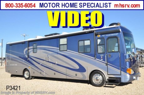 &lt;a href=&quot;http://www.mhsrv.com/other-rvs-for-sale/fleetwood-rvs/&quot;&gt;&lt;img src=&quot;http://www.mhsrv.com/images/sold-fleetwood.jpg&quot; width=&quot;383&quot; height=&quot;141&quot; border=&quot;0&quot; /&gt;&lt;/a&gt;

RV SOLD 4/14/10 - 2007 Fleetwood Excursion with 2 slides including a full wall slide, model 39V, 24,594 miles. This RV is approximately 39’in length and features a 350 HP Caterpillar diesel engine, Allison 6 speed transmission Freightliner XC chassis, 2000 watt inverter, Onan 7.5 quiet diesel generator with AGS, automatic leveling jacks, 3-camera monitoring system, retarder, air brakes, cruise control, tilt/telescoping wheel, power visor, privacy curtains, cab fans, power mirrors with heat, power leather seats with heat, step well cover, convection/microwave, gas stovetop with oven, 2 LCD TVs, surround sound system, Exterior TV with DVD player and radio, central vacuum, gas water heater, washer/dryer combo, 4-door refrigerator with water in door, EMS, dual pane glass, day/night shades, booth/sleeper, leather hide-a-bed with air mattress, leather 2nd sofa, soft touch vinyl ceilings, 7&#39; ceilings, fantastic vent, solid surface counters, queen bed, power patio and door awning, window awnings, KVH satellite system, 50 amp service, roof ladder, power steps, aluminum wheels, gravel shield, front coach mask, spot light, solar panel, air horns, keyless entry, slide-out awning toppers, dual ducted roof A/Cs with heat strips and much more. 