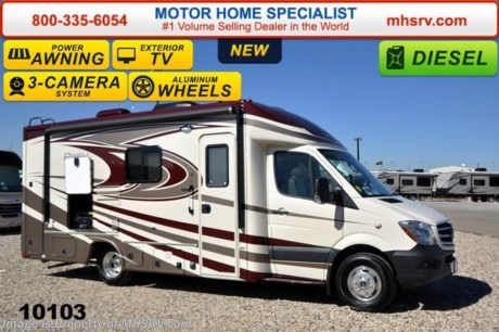 /KS 4/20/15 &lt;a href=&quot;http://www.mhsrv.com/coachmen-rv/&quot;&gt;&lt;img src=&quot;http://www.mhsrv.com/images/sold-coachmen.jpg&quot; width=&quot;383&quot; height=&quot;141&quot; border=&quot;0&quot;/&gt;&lt;/a&gt;
Family Owned &amp; Operated and the #1 Volume Selling Motor Home Dealer in the World as well as the #1 Coachmen Dealer in the World. MSRP $132,517. New 2015 Coachmen Prism B+ Sprinter Diesel. Model 24M. This RV measures approximately 24 feet 10 inches in length with slide-out room.  Optional equipment includes the Banner Package featuring bluetooth satellite radio, back-up camera &amp; monitor, power awning, solar ready, pop-up power tower, stainless steel wheel liners, MCD window shades, cook top with glass cover, LED lights, exterior entertainment center, woodgrain dash applique, upgraded swivel seats, power vents, roller bearing drawer glides, rear stabilizers, Travel Easy Roadside Assistance &amp; exterior privacy windshield cover. Additional options include the beautiful full body paint, upgraded 15,000 BTU A/C with heat pump, Onan diesel generator, side slide-out awning, Alcoa aluminum rims, upgraded Serta mattress, side view cameras as well as dual pane tinted windows and a knife valve at tank, both included in the Camping Cozy package. The Prism&#39;s impressive list of standards include a 3.0L V-6 turbo diesel engine, sunroof with night shade, hardwood cabinet doors, coach TV with DVD player, convection oven, water heater, heated tanks, exterior shower and much more. For additional coach information, brochure, window sticker, videos, photos, Prism customer reviews &amp; testimonials please visit Motor Home Specialist at MHSRV .com or call 800-335-6054. At MHS we DO NOT charge any prep or orientation fees like you will find at other dealerships. All sale prices include a 200 point inspection, interior &amp; exterior wash &amp; detail of vehicle, a thorough coach orientation with an MHS technician, an RV Starter&#39;s kit, a nights stay in our delivery park featuring landscaped and covered pads with full hook-ups and much more. WHY PAY MORE?... WHY SETTLE FOR LESS? &lt;object width=&quot;400&quot; height=&quot;300&quot;&gt;&lt;param name=&quot;movie&quot; value=&quot;http://www.youtube.com/v/fBpsq4hH-Ws?version=3&amp;amp;hl=en_US&quot;&gt;&lt;/param&gt;&lt;param name=&quot;allowFullScreen&quot; value=&quot;true&quot;&gt;&lt;/param&gt;&lt;param name=&quot;allowscriptaccess&quot; value=&quot;always&quot;&gt;&lt;/param&gt;&lt;embed src=&quot;http://www.youtube.com/v/fBpsq4hH-Ws?version=3&amp;amp;hl=en_US&quot; type=&quot;application/x-shockwave-flash&quot; width=&quot;400&quot; height=&quot;300&quot; allowscriptaccess=&quot;always&quot; allowfullscreen=&quot;true&quot;&gt;&lt;/embed&gt;&lt;/object&gt; 
