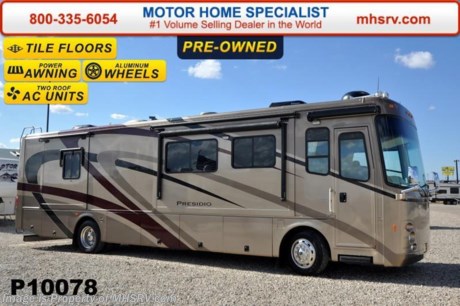 /TX 1/1/15 &lt;a href=&quot;http://www.mhsrv.com/other-rvs-for-sale/mandalay-rv/&quot;&gt;&lt;img src=&quot;http://www.mhsrv.com/images/sold-mandalay.jpg&quot; width=&quot;383&quot; height=&quot;141&quot; border=&quot;0&quot;/&gt;&lt;/a&gt;
Used Thor RV for Sale- 2006 Thor Industries Presidio 39D with 4 slides and 48,182 miles. This RV is approximately 39 feet in length with a Mercedes 330HP engine, Freightliner raised rail chassis, power mirrors with heat, 8KW Onan generator with 118 hours , power patio and door awnings, slide-out room toppers, gas/electric water heater, pass-thru storage, full length slide-out cargo tray, aluminum wheels, bay heater, 10K lb. hitch, hydraulic leveling system, back-up camera monitoring system, ceramic tile floors, dual pane windows, solid surface counter, convection microwave, queen mattress, 2 ducted roof A/Cs and 3 LCD TVs. For additional information and photos please visit Motor Home Specialist at www.MHSRV .com or call 800-335-6054.