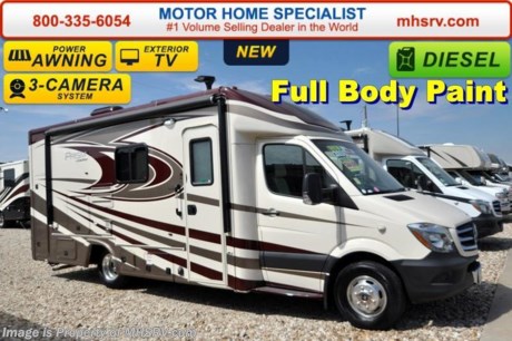 /NM 11-24-15 &lt;a href=&quot;http://www.mhsrv.com/coachmen-rv/&quot;&gt;&lt;img src=&quot;http://www.mhsrv.com/images/sold-coachmen.jpg&quot; width=&quot;383&quot; height=&quot;141&quot; border=&quot;0&quot;/&gt;&lt;/a&gt;
Family Owned &amp; Operated and the #1 Volume Selling Motor Home Dealer in the World as well as the #1 Coachmen Dealer in the World. MSRP $132,043. New 2015 Coachmen Prism B+ Sprinter Diesel. Model 24M. This RV measures approximately 24 feet 10 inches in length with slide-out room.  Optional equipment includes the Banner Package featuring bluetooth satellite radio, back-up camera &amp; monitor, power awning, solar ready, pop-up power tower, stainless steel wheel liners, MCD window shades, cook top with glass cover, LED lights, exterior entertainment center, woodgrain dash applique, upgraded swivel seats, power vents, roller bearing drawer glides, rear stabilizers, Travel Easy Roadside Assistance &amp; exterior privacy windshield cover. Additional options include the beautiful full body paint, upgraded 15,000 BTU A/C with heat pump, Onan diesel generator, Alcoa aluminum rims, side view cameras, bedroom TV/DVD player as well as dual pane tinted windows and a knife valve at tank, both included in the Camping Cozy package. The Prism&#39;s impressive list of standards include a 3.0L V-6 turbo diesel engine, sunroof with night shade, hardwood cabinet doors, coach TV with DVD player, convection oven, water heater, heated tanks, exterior shower and much more. For additional coach information, brochure, window sticker, videos, photos, Prism customer reviews &amp; testimonials please visit Motor Home Specialist at MHSRV .com or call 800-335-6054. At MHS we DO NOT charge any prep or orientation fees like you will find at other dealerships. All sale prices include a 200 point inspection, interior &amp; exterior wash &amp; detail of vehicle, a thorough coach orientation with an MHS technician, an RV Starter&#39;s kit, a nights stay in our delivery park featuring landscaped and covered pads with full hook-ups and much more. WHY PAY MORE?... WHY SETTLE FOR LESS? &lt;object width=&quot;400&quot; height=&quot;300&quot;&gt;&lt;param name=&quot;movie&quot; value=&quot;http://www.youtube.com/v/fBpsq4hH-Ws?version=3&amp;amp;hl=en_US&quot;&gt;&lt;/param&gt;&lt;param name=&quot;allowFullScreen&quot; value=&quot;true&quot;&gt;&lt;/param&gt;&lt;param name=&quot;allowscriptaccess&quot; value=&quot;always&quot;&gt;&lt;/param&gt;&lt;embed src=&quot;http://www.youtube.com/v/fBpsq4hH-Ws?version=3&amp;amp;hl=en_US&quot; type=&quot;application/x-shockwave-flash&quot; width=&quot;400&quot; height=&quot;300&quot; allowscriptaccess=&quot;always&quot; allowfullscreen=&quot;true&quot;&gt;&lt;/embed&gt;&lt;/object&gt; 