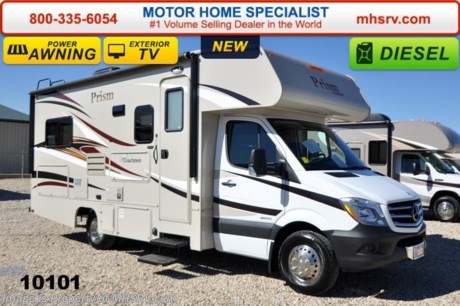 /MO 6-30-15 &lt;a href=&quot;http://www.mhsrv.com/coachmen-rv/&quot;&gt;&lt;img src=&quot;http://www.mhsrv.com/images/sold-coachmen.jpg&quot; width=&quot;383&quot; height=&quot;141&quot; border=&quot;0&quot;/&gt;&lt;/a&gt;
Family Owned &amp; Operated and the #1 Volume Selling Motor Home Dealer in the World as well as the #1 Coachmen Dealer in the World. MSRP $111,277. New 2015 Coachmen Prism Diesel. Model 2150LE. This RV measures approximately 25 ft. in length with a slide-out room.  Optional equipment includes the Prism LE Lead Dog Value Package featuring fiberglass sidewalls, bluetooth AM/FM/CD, back up monitor and camera, power awning, interior LED lights, exterior LED lights, pop-up power tower, stainless steel wheel liners, 3.5K lb. hitch, rear ladder, spare tire, swivel pilot &amp; passenger seats, roller bearing drawer glides, oven, child safety net and ladder as well as MCD shades. Additional options include a Onan diesel generator IPO LP gen, dual recliners IPO dinette, living room LCD TV w/DVD player bedroom TV w/DVD player, exterior TV w/DVD, upgraded Serta mattress, convection microwave, power vent fan, heated tank pads, dual coach batteries and an exterior windshield cover. The Prism&#39;s impressive list of standards include a 3.0L V-6 turbo diesel engine, power entrance step, Azdel superlite composite substrate, hardwood cabinets, 3 burner cook top, exterior shower and much more. For additional coach information, brochure, window sticker, videos, photos, Prism customer reviews &amp; testimonials please visit Motor Home Specialist at MHSRV .com or call 800-335-6054. At MHS we DO NOT charge any prep or orientation fees like you will find at other dealerships. All sale prices include a 200 point inspection, interior &amp; exterior wash &amp; detail of vehicle, a thorough coach orientation with an MHS technician, an RV Starter&#39;s kit, a nights stay in our delivery park featuring landscaped and covered pads with full hook-ups and much more. WHY PAY MORE?... WHY SETTLE FOR LESS? &lt;object width=&quot;400&quot; height=&quot;300&quot;&gt;&lt;param name=&quot;movie&quot; value=&quot;http://www.youtube.com/v/fBpsq4hH-Ws?version=3&amp;amp;hl=en_US&quot;&gt;&lt;/param&gt;&lt;param name=&quot;allowFullScreen&quot; value=&quot;true&quot;&gt;&lt;/param&gt;&lt;param name=&quot;allowscriptaccess&quot; value=&quot;always&quot;&gt;&lt;/param&gt;&lt;embed src=&quot;http://www.youtube.com/v/fBpsq4hH-Ws?version=3&amp;amp;hl=en_US&quot; type=&quot;application/x-shockwave-flash&quot; width=&quot;400&quot; height=&quot;300&quot; allowscriptaccess=&quot;always&quot; allowfullscreen=&quot;true&quot;&gt;&lt;/embed&gt;&lt;/object&gt; 