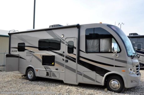 /TX 2/23/15 &lt;a href=&quot;http://www.mhsrv.com/thor-motor-coach/&quot;&gt;&lt;img src=&quot;http://www.mhsrv.com/images/sold-thor.jpg&quot; width=&quot;383&quot; height=&quot;141&quot; border=&quot;0&quot;/&gt;&lt;/a&gt;
Receive a $2,000 VISA Gift Card with purchase from Motor Home Specialist . Offer ends Feb. 28th, 2015. Family Owned &amp; Operated and the #1 Volume Selling Motor Home Dealer in the World as well as the #1 Thor Motor Coach Dealer in the World. Thor Motor Coach has done it again with the world&#39;s first RUV! (Recreational Utility Vehicle) Check out the new 2015 Thor Motor Coach Axis RUV Model 24.2 with Slide-Out Room! MSRP $99,678. The Axis combines Style, Function, Affordability &amp; Innovation like no other RV available in the industry today! It is powered by a Ford Triton V-10 engine and built on the Ford E-350 Super Duty chassis providing a lower center of gravity and ease of drivability normally found only in a class C RV, but now available in this mini class A motorhome measuring approximately 25 ft. 11 inches. Taking superior drivability even one step further, the Axis will also feature something normally only found in a high-end luxury diesel pusher motor coach... an Independent Front Suspension system! With a style all its own the Axis will provide superior handling and fuel economy and appeal to couples &amp; family RVers as well. You will also find a full size power drop down bunk above the cockpit, dual leatherette captain&#39;s chairs in the living area and a large sofa/sleeper with a removable pedestal table. Optional equipment includes the HD-Max colored sidewalls and graphics, exterior TV, (2) 12V attic fans, 15.0 BTU A/C upgrade, heated holding tanks and a second auxiliary battery. You will also be pleased to find a host of feature appointments that include tinted and frameless windows, a power patio awning with LED lights, convection microwave (N/A with oven option), 3 burner cooktop, living room TV, LED ceiling lights, Onan 4000 generator, gas/electric water heater, a rear ladder, chrome power and heated mirrors with integrated side-view cameras, back-up camera, 5,000lb. trailer hitch, valve stem extensions, two-tone leatherette furniture and captain&#39;s chairs with designer accents, cabinet doors with designer door fronts and a spacious cockpit design with unparalleled visibility as well as a fold out map/laptop table and an additional cab table that can easily be stored when traveling. For additional coach information, brochures, window sticker, videos, photos, Axis reviews &amp; testimonials as well as additional information about Motor Home Specialist and our manufacturers please visit us at MHSRV .com or call 800-335-6054. At Motor Home Specialist we DO NOT charge any prep or orientation fees like you will find at other dealerships. All sale prices include a 200 point inspection, interior &amp; exterior wash &amp; detail of vehicle, a thorough coach orientation with an MHS technician, an RV Starter&#39;s kit, a nights stay in our delivery park featuring landscaped and covered pads with full hook-ups and much more. WHY PAY MORE?... WHY SETTLE FOR LESS?