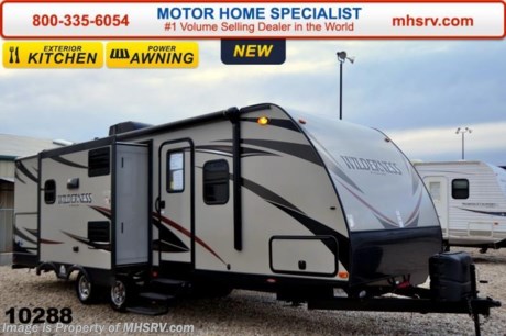/TX 6/15/15 &lt;a href=&quot;http://www.mhsrv.com/travel-trailers/&quot;&gt;&lt;img src=&quot;http://www.mhsrv.com/images/sold-traveltrailer.jpg&quot; width=&quot;383&quot; height=&quot;141&quot; border=&quot;0&quot;/&gt;&lt;/a&gt;
 Family Owned &amp; Operated. Largest Selection, Lowest Prices &amp; the Premier Service &amp; Walk-Through Process that can only be found at the #1 Volume Selling Motor Home Dealer in the World! From $10K to $2 Million... We gotcha&#39; Covered!  &lt;object width=&quot;400&quot; height=&quot;300&quot;&gt;&lt;param name=&quot;movie&quot; value=&quot;http://www.youtube.com/v/fBpsq4hH-Ws?version=3&amp;amp;hl=en_US&quot;&gt;&lt;/param&gt;&lt;param name=&quot;allowFullScreen&quot; value=&quot;true&quot;&gt;&lt;/param&gt;&lt;param name=&quot;allowscriptaccess&quot; value=&quot;always&quot;&gt;&lt;/param&gt;&lt;embed src=&quot;http://www.youtube.com/v/fBpsq4hH-Ws?version=3&amp;amp;hl=en_US&quot; type=&quot;application/x-shockwave-flash&quot; width=&quot;400&quot; height=&quot;300&quot; allowscriptaccess=&quot;always&quot; allowfullscreen=&quot;true&quot;&gt;&lt;/embed&gt;&lt;/object&gt; MSRP $32,109. The Heartland Wilderness travel trailer model 2775RB features an exterior kitchen, ducted A/C, 82&quot; interior ceilings, double door refrigerator, tinted windows, stabilizer jacks, power vent, gas/electric water heater, steel ball bearing guides, enclosed under-belly, indoor &amp; outdoor speakers, dual LP tanks with auto change over, cable hookup, 55 amp 12 volt power converter &amp; the wide trax axle system. This beautiful travel trailer also includes the Elite Package which features upgraded tan fiberglass, premium graphic package, upgraded black trim, black skirt metal and black diamond plate. Additional options include aluminum wheels, a flat screen TV, power stabilizer jacks, 15.0 BTU upgraded A/C, spare tire &amp; carrier as well as a power awning. For additional coach information, brochures, window sticker, videos, photos, Wilderness reviews &amp; testimonials as well as additional information about Motor Home Specialist and our manufacturers please visit us at MHSRV .com or call 800-335-6054. At Motor Home Specialist we DO NOT charge any prep or orientation fees like you will find at other dealerships. All sale prices include a 200 point inspection, interior &amp; exterior wash &amp; detail of vehicle, a thorough coach orientation with an MHS technician, an RV Starter&#39;s kit, a nights stay in our delivery park featuring landscaped and covered pads with full hook-ups and much more. WHY PAY MORE?... WHY SETTLE FOR LESS?