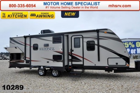 /SOLD 9/28/15 TX
Family Owned &amp; Operated. Largest Selection, Lowest Prices &amp; the Premier Service &amp; Walk-Through Process that can only be found at the #1 Volume Selling Motor Home Dealer in the World! From $10K to $2 Million... We gotcha&#39; Covered!  &lt;object width=&quot;400&quot; height=&quot;300&quot;&gt;&lt;param name=&quot;movie&quot; value=&quot;http://www.youtube.com/v/fBpsq4hH-Ws?version=3&amp;amp;hl=en_US&quot;&gt;&lt;/param&gt;&lt;param name=&quot;allowFullScreen&quot; value=&quot;true&quot;&gt;&lt;/param&gt;&lt;param name=&quot;allowscriptaccess&quot; value=&quot;always&quot;&gt;&lt;/param&gt;&lt;embed src=&quot;http://www.youtube.com/v/fBpsq4hH-Ws?version=3&amp;amp;hl=en_US&quot; type=&quot;application/x-shockwave-flash&quot; width=&quot;400&quot; height=&quot;300&quot; allowscriptaccess=&quot;always&quot; allowfullscreen=&quot;true&quot;&gt;&lt;/embed&gt;&lt;/object&gt; MSRP $32,109. The Heartland Wilderness travel trailer model 2775RB features an exterior kitchen, ducted A/C, 82&quot; interior ceilings, double door refrigerator, tinted windows, stabilizer jacks, power vent, gas/electric water heater, steel ball bearing guides, enclosed under-belly, indoor &amp; outdoor speakers, dual LP tanks with auto change over, cable hookup, 55 amp 12 volt power converter &amp; the wide trax axle system. This beautiful travel trailer also includes the Elite Package which features upgraded tan fiberglass, premium graphic package, upgraded black trim, black skirt metal and black diamond plate. Additional options include aluminum wheels, a flat screen TV, power stabilizer jacks, 15.0 BTU upgraded A/C, spare tire &amp; carrier as well as a power awning. For additional coach information, brochures, window sticker, videos, photos, Wilderness reviews &amp; testimonials as well as additional information about Motor Home Specialist and our manufacturers please visit us at MHSRV .com or call 800-335-6054. At Motor Home Specialist we DO NOT charge any prep or orientation fees like you will find at other dealerships. All sale prices include a 200 point inspection, interior &amp; exterior wash &amp; detail of vehicle, a thorough coach orientation with an MHS technician, an RV Starter&#39;s kit, a nights stay in our delivery park featuring landscaped and covered pads with full hook-ups and much more. WHY PAY MORE?... WHY SETTLE FOR LESS?