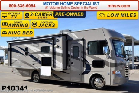 /TX 1/19/15 &lt;a href=&quot;http://www.mhsrv.com/thor-motor-coach/&quot;&gt;&lt;img src=&quot;http://www.mhsrv.com/images/sold-thor.jpg&quot; width=&quot;383&quot; height=&quot;141&quot; border=&quot;0&quot; /&gt;&lt;/a&gt;
Used 2014 Thor Motor Coach A.C.E. Model 27.1 features a huge slide-out room and king sized bed. The A.C.E. is the class A &amp; C Evolution. It Combines many of the most popular features of a class A motor home and a class C motor home to make something truly unique to the RV industry. This unit measures approximately 28 feet 7 inches in length featuring Cascade HD-Max exterior, exterior 32&quot; TV, heated power side mirrors with integrated side view cameras, LCD TV &amp; DVD player in master bedroom, upgraded 15.0 BTU ducted roof A/C unit, automatic leveling jacks with touch pad controls, second auxiliary battery and a power vent in bathroom, a LCD TV, drop down overhead bunk, a mud-room, a Ford Triton V-10 engine, roof ladder and much more. For additional information and photos please visit Motor Home Specialist at www.MHSRV .com or call 800-335-6054.