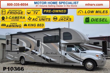 &lt;a href=&quot;http://www.mhsrv.com/thor-motor-coach/&quot;&gt;&lt;img src=&quot;http://www.mhsrv.com/images/sold-thor.jpg&quot; width=&quot;383&quot; height=&quot;141&quot; border=&quot;0&quot;/&gt;&lt;/a&gt; 2015 Thor Motor Coach 33SW Super C model motor home with a full wall slide.  This unit is powered by the powerful 300 HP Powerstroke 6.7L diesel engine with 660 lb. ft. of torque. It rides on a Ford F-550 chassis with a 6-speed automatic transmission and boast a big 10,000 lb. hitch, rear pass-thru MEGA-Storage, extreme duty 4 wheel ABS disc brakes and an electronic brake controller integrated into the dash, beautiful HD-Max exterior, (2) power attic fans, child safety seat tether, 6.0 Onan diesel generator, plush dinette and sofa, exterior entertainment center, dual roof air conditioners, power patio awning, one-touch automatic leveling system, residential refrigerator, 30 inch over the range microwave, solid surface counter top, touch screen AM/FM/CD/MP3 player, back-up monitor with side view cameras, remote heated exterior mirrors, power windows and locks, leatherette driver &amp; passenger captain&#39;s chairs, fiberglass running boards, soft touch ceilings, heavy duty ball bearing drawer guides, bedroom LCD TV, large LCD TV in the living area, an 1800-watt power inverter, heated holding tanks and a king sized bed. 