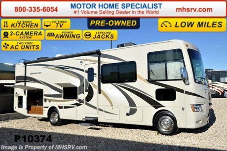 /WI 2/23/15 &lt;a href=&quot;http://www.mhsrv.com/thor-motor-coach/&quot;&gt;&lt;img src=&quot;http://www.mhsrv.com/images/sold-thor.jpg&quot; width=&quot;383&quot; height=&quot;141&quot; border=&quot;0&quot;/&gt;&lt;/a&gt;
Used 2015 Thor Motor Coach Windsport: 32N Model. This Class A RV measures approximately 33 feet in length &amp; features a drivers side full wall slide, booth dinette, sofa with Hide-A-Bed sofa, king size bed, LCD TV in bedroom with DVD player, exterior entertainment center, solid surface kitchen countertop, power roof vent, valve stem extenders, holding tanks with heat pads, drop down electric overhead bunk, as well as an exterior kitchen including refrigerator, sink, portable grill, inverter, Ford chassis with Triton V-10 Ford engine, automatic hydraulic leveling jacks, 5.5KW Onan generator, second auxiliary battery, large LCD TV, tinted one piece windshield, frameless windows, power patio awning with integrated LED lighting, two roof A/C units, night shades, kitchen backsplash, refrigerator, microwave, oven and much more. For additional coach information, brochure, window sticker, videos, photos, Windsport customer reviews &amp; testimonials please visit Motor Home Specialist at MHSRV .com or call 800-335-6054. 