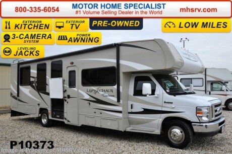/TX 2/23/15 &lt;a href=&quot;http://www.mhsrv.com/coachmen-rv/&quot;&gt;&lt;img src=&quot;http://www.mhsrv.com/images/sold-coachmen.jpg&quot; width=&quot;383&quot; height=&quot;141&quot; border=&quot;0&quot;/&gt;&lt;/a&gt;
 2015 Coachmen Leprechaun. Model 317SA. This Luxury Class C RV measures approximately 32 feet 6 inches in length with the Anniversary package featuring tinted windows, fiberglass counter tops, rear ladder, upgraded sofa, child safety net and ladder (N/A with front entertainment center), back up camera &amp; monitor, power awning, 50 gallon fresh water, 5,000 lb. hitch &amp; wire, slide-out awnings, glass shower door, Onan generator, 80&quot; long bed, night shades, roller bearing drawer glides and Azdel Composite sidewalls. Features include a molded front cap, spare tire, swivel driver seat, air assist suspension, exterior privacy windshield cover, exterior camp kitchen, 15,000 BTU A/C with heat pump, large LED TV/DVD player, exterior entertainment center, driver &amp; passenger leatherette seat covers, heated and remote mirrors, convection microwave, wood grain dash applique, upgraded Serta mattress, 6 gallon gas/electric water heater, dual coach batteries, cabover &amp; bedroom power roof vents and heated tank pads. For additional coach information, brochures, window sticker, videos, photos, Leprechaun reviews &amp; testimonials as well as additional information about Motor Home Specialist and our manufacturers please visit us at MHSRV .com or call 800-335-6054. 