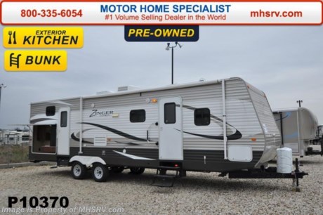/TX 2/23/15 &lt;a href=&quot;http://www.mhsrv.com/travel-trailers/&quot;&gt;&lt;img src=&quot;http://www.mhsrv.com/images/sold-traveltrailer.jpg&quot; width=&quot;383&quot; height=&quot;141&quot; border=&quot;0&quot;/&gt;&lt;/a&gt;
Used Crossroads RV for Sale- 2013 Crossroads Zinger 31SB is approximately 33 feet in length with 2 slides, patio awning, gas/electric water heater, pass-thru storage, exterior shower, exterior speakers, sofa with sleeper, booth converts to sleeper, night shades, microwave, 3 burner range with oven, all in 1 bath, bunk beds, exterior kitchen area, ducted roof A/C and much more. For additional information and photos please visit Motor Home Specialist at www.MHSRV .com or call 800-335-6054.