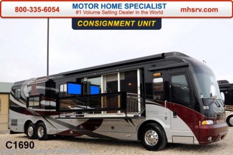 /TX 6/9/15 &lt;a href=&quot;http://www.mhsrv.com/country-coach-rv/&quot;&gt;&lt;img src=&quot;http://www.mhsrv.com/images/sold-countrycoach.jpg&quot; width=&quot;383&quot; height=&quot;141&quot; border=&quot;0&quot;/&gt;&lt;/a&gt;
**Consignment** 2009 Country Coach Veranda (600 Series)with a 650HP Cummins diesel engine with side radiator and 4 slides including a veranda above ground patio. This beautiful bath and a half RV  has 16,907 miles and is approximately 44 feet in length featuring an Allison 6 speed automatic transmission, Dynamax raised rail chassis with IFS and tag axle, 2 setting driver memory seat, 12 KW Onan diesel generator with AGS on a slide, 3 Girard style power patio awnings, door awning, power window awnings, slide-out room toppers, Aqua Hot, 50 Amp power cord reel, pass-thru storage, 2 full length power slide-out cargo trays, aluminum wheels, keyless entry, power water hose reel, 15K lb. hitch, automatic air leveling system, 3 camera monitoring system, external entertainment system, 2 Xantrax inverters, heated ceramic tile floors, all hardwood cabinets, solid surface counters, all electric coach, dual pane windows, residential refrigerator with water and ice on door, washer/dryer stack, king size bed with power lift head rest and dual heated blanket, 3 ducted roof A/Cs with heat pumps and 3 LCD TVs. For complete details visit Motor Home Specialist at MHSRV .com or 800-335-6054.
