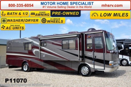 &lt;a href=&quot;http://www.mhsrv.com/monaco-rv/&quot;&gt;&lt;img src=&quot;http://www.mhsrv.com/images/sold-monaco.jpg&quot; width=&quot;383&quot; height=&quot;141&quot; border=&quot;0&quot;/&gt;&lt;/a&gt; Used Monaco RV for Sale- 2003 Monaco Camelot 40DST with 3 slides and 38,920 miles. This bath &amp; 1/2 RV is approximately 39 feet in length with a Cummins 350HP engine with side radiator, Roadmaster chassis, power mirrors with heat, power pedals, 7.5KW Onan generator on a slide, patio and door awnings, window awnings, slide-out room toppers, gas/electric water heater, pass-thru storage, full length slide-out cargo trays, aluminum wheels, power water hose reel, bay heater, fiberglass roof with ladder, 10K lb. hitch, automatic leveling system, back up camera, inverter, ceramic tile floors, dual pane windows, convection microwave, solid surface counters, washer/dryer stack, 2 ducted roof A/Cs with heat pumps and 2 TVs. For additional information and photos please visit Motor Home Specialist at www.MHSRV .com or call 800-335-6054.