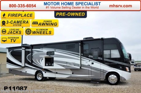 /TX 5/5/15 &lt;a href=&quot;http://www.mhsrv.com/thor-motor-coach/&quot;&gt;&lt;img src=&quot;http://www.mhsrv.com/images/sold-thor.jpg&quot; width=&quot;383&quot; height=&quot;141&quot; border=&quot;0&quot;/&gt;&lt;/a&gt;
Pre-owned 2013 Thor Challenger with 3 slides and 14,891 miles. This RV is approximately 37 feet 5 inches in length with a Ford V10, cruise, power/privacy shades, curtains, cab fans, power mirrors with heat, dash CD player, 5,500 onan gas generator, power patio awning, slide-out room toppers, electric &amp; gas water heater, 50 Amp service, power steps, pass-thru storage, aluminum wheels, 1- piece windshield, LED running lights, black water tank rinsing system, water filtration system, exterior shower, roof ladder, 5k hitch weight, auto hydraulic leveling, 3 color cameras, exterior entertainment center, Xantrax inverter, 2 ducted roof AC’s, soft touch vinyl ceilings, living room TV with surround sound, sofa with sleeper, dual pane windows, fireplace, convection microwave, 3 burner range with oven, solid surface counter, sink covers, 4 door refrigerator with ice maker inside, separate toilet room, glass door shower, bedroom LED TV, and much more. For additional information and photos please visit Motor Home Specialist at www.MHSRV .com or call 800-335-6054.