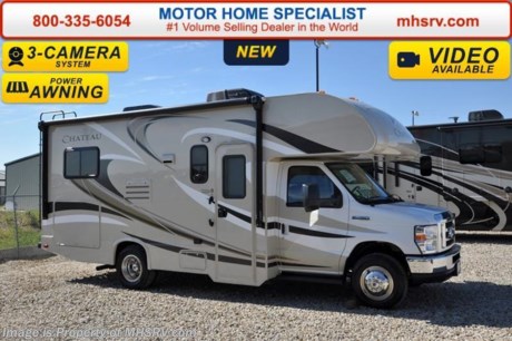 NC 02/15/16 &lt;a href=&quot;http://www.mhsrv.com/thor-motor-coach/&quot;&gt;&lt;img src=&quot;http://www.mhsrv.com/images/sold-thor.jpg&quot; width=&quot;383&quot; height=&quot;141&quot; border=&quot;0&quot;/&gt;&lt;/a&gt;
&lt;iframe width=&quot;400&quot; height=&quot;300&quot; src=&quot;https://www.youtube.com/embed/scMBAkyf1JU&quot; frameborder=&quot;0&quot; allowfullscreen&gt;&lt;/iframe&gt; The Largest 911 Emergency Inventory Reduction Sale in MHSRV History is Going on NOW! Over 1000 RVs to Choose From at 1 Location!! Offer Ends Feb. 29th, 2016. Sale Price available at MHSRV.com or call 800-335-6054. You&#39;ll be glad you did! ***   *#1 Volume Selling Motor Home Dealer in the World. MSRP $82,933. New 2016 Thor Motor Coach Chateau Class C RV Model 22E with Ford E-450 chassis, Ford Triton V-10 engine &amp; 8,000 lb. trailer hitch. This unit measures approximately 23 feet 11 inches in length. Optional equipment includes the all new HD-Max exterior color, convection microwave, child safety tether, exterior shower, heated holding tanks, second auxiliary battery, wheel liners, keyless cab entry, valve stem extenders, spare tire, back up monitor, heated remote exterior mirrors with side view cameras, leatherette driver &amp; passenger chairs, cockpit carpet mat and wood dash applique. The Chateau Class C RV has an incredible list of standard features for 2016 as well including Mega exterior storage, power windows and locks, power patio awning with integrated LED lighting, roof ladder, in-dash media center w/DVD/CD/AM/FM &amp; Bluetooth, deluxe exterior mirrors, bunk ladder, refrigerator, oven, microwave, flip-up counter-top extension, large TV on swivel in cab-over, power vent in bath, skylight above shower, 4000 Onan generator, auto transfer switch, roof A/C, cab A/C, battery disconnect switch, auxiliary battery, gas/electric water heater and much more. For additional information, brochures, and videos please visit Motor Home Specialist at  MHSRV .com or Call 800-335-6054. At Motor Home Specialist we DO NOT charge any prep or orientation fees like you will find at other dealerships. All sale prices include a 200 point inspection, interior and exterior wash &amp; detail of vehicle, a thorough coach orientation with an MHS technician, an RV Starter&#39;s kit, a night stay in our delivery park featuring landscaped and covered pads with full hook-ups and much more. Free airport shuttle available with purchase for out-of-town buyers. Read From THOUSANDS of Testimonials at MHSRV .com and See What They Had to Say About Their Experience at Motor Home Specialist. WHY PAY MORE?...... WHY SETTLE FOR LESS? 