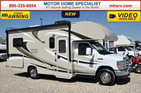 /TX 3-1-16 &lt;a href=&quot;http://www.mhsrv.com/thor-motor-coach/&quot;&gt;&lt;img src=&quot;http://www.mhsrv.com/images/sold-thor.jpg&quot; width=&quot;383&quot; height=&quot;141&quot; border=&quot;0&quot;/&gt;&lt;/a&gt;
#1 Volume Selling Motor Home Dealer in the World. MSRP $79,074. New 2016 Thor Motor Coach Chateau Class C RV Model 22E with Ford E-350 chassis, Ford Triton V-10 engine &amp; 8,000 lb. trailer hitch. This unit measures approximately 23 feet 11 inches in length. Optional equipment includes the all new HD-Max exterior color, heated holding tanks, wheel liners and a back-up camera with monitor. The Chateau Class C RV has an incredible list of standard features for 2016 as well including Mega exterior storage, power windows and locks, power patio awning with integrated LED lighting, roof ladder, in-dash media center w/DVD/CD/AM/FM &amp; Bluetooth, deluxe exterior mirrors, bunk ladder, refrigerator, oven, microwave, flip-up counter-top extension, large TV on swivel in cab-over, power vent in bath, skylight above shower, 4000 Onan generator, auto transfer switch, roof A/C, cab A/C, battery disconnect switch, auxiliary battery, gas/electric water heater and much more. For additional information, brochures, and videos please visit Motor Home Specialist at  MHSRV .com or Call 800-335-6054. At Motor Home Specialist we DO NOT charge any prep or orientation fees like you will find at other dealerships. All sale prices include a 200 point inspection, interior and exterior wash &amp; detail of vehicle, a thorough coach orientation with an MHS technician, an RV Starter&#39;s kit, a night stay in our delivery park featuring landscaped and covered pads with full hook-ups and much more. Free airport shuttle available with purchase for out-of-town buyers. Read From THOUSANDS of Testimonials at MHSRV .com and See What They Had to Say About Their Experience at Motor Home Specialist. WHY PAY MORE?...... WHY SETTLE FOR LESS? 