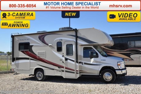 /NM 5-18-16 &lt;a href=&quot;http://www.mhsrv.com/thor-motor-coach/&quot;&gt;&lt;img src=&quot;http://www.mhsrv.com/images/sold-thor.jpg&quot; width=&quot;383&quot; height=&quot;141&quot; border=&quot;0&quot;/&gt;&lt;/a&gt;
*#1 Volume Selling Motor Home Dealer in the World. MSRP $82,933. New 2016 Thor Motor Coach Chateau Class C RV Model 22E with Ford E-450 chassis, Ford Triton V-10 engine &amp; 8,000 lb. trailer hitch. This unit measures approximately 23 feet 11 inches in length. Optional equipment includes the all new HD-Max exterior color, convection microwave, child safety tether, exterior shower, heated holding tanks, second auxiliary battery, wheel liners, keyless cab entry, valve stem extenders, spare tire, back up monitor, heated remote exterior mirrors with side view cameras, leatherette driver &amp; passenger chairs, cockpit carpet mat, leatherette booth and wood dash applique. The Chateau Class C RV has an incredible list of standard features for 2016 as well including Mega exterior storage, power windows and locks, power patio awning with integrated LED lighting, roof ladder, in-dash media center w/DVD/CD/AM/FM &amp; Bluetooth, deluxe exterior mirrors, bunk ladder, refrigerator, microwave, flip-up counter-top extension, large TV on swivel in cab-over, power vent in bath, skylight above shower, 4000 Onan generator, auto transfer switch, roof A/C, cab A/C, battery disconnect switch, auxiliary battery, gas/electric water heater and much more. For additional information, brochures, and videos please visit Motor Home Specialist at  MHSRV .com or Call 800-335-6054. At Motor Home Specialist we DO NOT charge any prep or orientation fees like you will find at other dealerships. All sale prices include a 200 point inspection, interior and exterior wash &amp; detail of vehicle, a thorough coach orientation with an MHS technician, an RV Starter&#39;s kit, a night stay in our delivery park featuring landscaped and covered pads with full hook-ups and much more. Free airport shuttle available with purchase for out-of-town buyers. Read From THOUSANDS of Testimonials at MHSRV .com and See What They Had to Say About Their Experience at Motor Home Specialist. WHY PAY MORE?...... WHY SETTLE FOR LESS? 