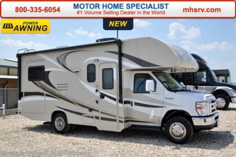 /ID 4-11-16 &lt;a href=&quot;http://www.mhsrv.com/thor-motor-coach/&quot;&gt;&lt;img src=&quot;http://www.mhsrv.com/images/sold-thor.jpg&quot; width=&quot;383&quot; height=&quot;141&quot; border=&quot;0&quot;/&gt;&lt;/a&gt;
#1 Volume Selling Motor Home Dealer in the World. MSRP $79,524. New 2016 Thor Motor Coach Chateau Class C RV Model 22E with Ford E-450 chassis, Ford Triton V-10 engine &amp; 8,000 lb. trailer hitch. This unit measures approximately 23 feet 11 inches in length. Optional equipment includes the all new HD-Max exterior color, heated holding tanks, wheel liners and a back-up camera with monitor. The Chateau Class C RV has an incredible list of standard features for 2016 as well including Mega exterior storage, power windows and locks, power patio awning with integrated LED lighting, roof ladder, in-dash media center w/DVD/CD/AM/FM &amp; Bluetooth, deluxe exterior mirrors, bunk ladder, refrigerator, oven, microwave, flip-up counter-top extension, large TV on swivel in cab-over, power vent in bath, skylight above shower, 4000 Onan generator, auto transfer switch, roof A/C, cab A/C, battery disconnect switch, auxiliary battery, gas/electric water heater and much more. For additional information, brochures, and videos please visit Motor Home Specialist at  MHSRV .com or Call 800-335-6054. At Motor Home Specialist we DO NOT charge any prep or orientation fees like you will find at other dealerships. All sale prices include a 200 point inspection, interior and exterior wash &amp; detail of vehicle, a thorough coach orientation with an MHS technician, an RV Starter&#39;s kit, a night stay in our delivery park featuring landscaped and covered pads with full hook-ups and much more. Free airport shuttle available with purchase for out-of-town buyers. Read From THOUSANDS of Testimonials at MHSRV .com and See What They Had to Say About Their Experience at Motor Home Specialist. WHY PAY MORE?...... WHY SETTLE FOR LESS? 