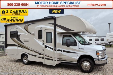 /CA 3/21/16 &lt;a href=&quot;http://www.mhsrv.com/thor-motor-coach/&quot;&gt;&lt;img src=&quot;http://www.mhsrv.com/images/sold-thor.jpg&quot; width=&quot;383&quot; height=&quot;141&quot; border=&quot;0&quot;/&gt;&lt;/a&gt;
#1 Volume Selling Motor Home Dealer in the World. MSRP $82,895. New 2016 Thor Motor Coach Chateau Class C RV Model 22E with Ford E-350 chassis, Ford Triton V-10 engine &amp; 8,000 lb. trailer hitch. This unit measures approximately 23 feet 11 inches in length. Optional equipment includes the all new HD-Max exterior color, convection microwave, child safety tether, exterior shower, heated holding tanks, second auxiliary battery, wheel liners, keyless cab entry, valve stem extenders, spare tire, back up monitor, heated remote exterior mirrors with side view cameras, leatherette driver &amp; passenger chairs, cockpit carpet mat and wood dash applique. The Chateau Class C RV has an incredible list of standard features for 2016 as well including Mega exterior storage, power windows and locks, power patio awning with integrated LED lighting, roof ladder, in-dash media center w/DVD/CD/AM/FM &amp; Bluetooth, deluxe exterior mirrors, bunk ladder, refrigerator, oven, microwave, flip-up counter-top extension, large TV on swivel in cab-over, power vent in bath, skylight above shower, 4000 Onan generator, auto transfer switch, roof A/C, cab A/C, battery disconnect switch, auxiliary battery, gas/electric water heater and much more. For additional information, brochures, and videos please visit Motor Home Specialist at  MHSRV .com or Call 800-335-6054. At Motor Home Specialist we DO NOT charge any prep or orientation fees like you will find at other dealerships. All sale prices include a 200 point inspection, interior and exterior wash &amp; detail of vehicle, a thorough coach orientation with an MHS technician, an RV Starter&#39;s kit, a night stay in our delivery park featuring landscaped and covered pads with full hook-ups and much more. Free airport shuttle available with purchase for out-of-town buyers. Read From THOUSANDS of Testimonials at MHSRV .com and See What They Had to Say About Their Experience at Motor Home Specialist. WHY PAY MORE?...... WHY SETTLE FOR LESS? 