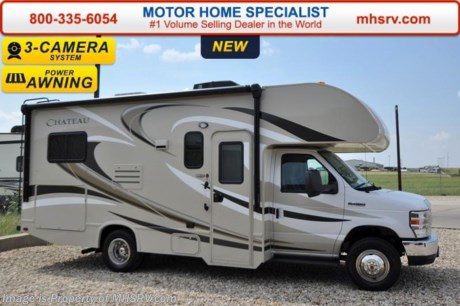 /OR 11-24-15 &lt;a href=&quot;http://www.mhsrv.com/thor-motor-coach/&quot;&gt;&lt;img src=&quot;http://www.mhsrv.com/images/sold-thor.jpg&quot; width=&quot;383&quot; height=&quot;141&quot; border=&quot;0&quot;/&gt;&lt;/a&gt;
Receive a $1,000 VISA Gift Card with purchase from Motor Home Specialist while supplies last. #1 Volume Selling Motor Home Dealer in the World. MSRP $83,345. New 2016 Thor Motor Coach Chateau Class C RV Model 22E with Ford E-450 chassis, Ford Triton V-10 engine &amp; 8,000 lb. trailer hitch. This unit measures approximately 23 feet 11 inches in length. Optional equipment includes the all new HD-Max exterior color, convection microwave, child safety tether, exterior shower, heated holding tanks, second auxiliary battery, wheel liners, keyless cab entry, valve stem extenders, spare tire, back up monitor, heated remote exterior mirrors with side view cameras, leatherette driver &amp; passenger chairs, cockpit carpet mat and wood dash applique. The Chateau Class C RV has an incredible list of standard features for 2016 as well including Mega exterior storage, power windows and locks, power patio awning with integrated LED lighting, roof ladder, in-dash media center w/DVD/CD/AM/FM &amp; Bluetooth, deluxe exterior mirrors, bunk ladder, refrigerator, oven, microwave, flip-up counter-top extension, large TV on swivel in cab-over, power vent in bath, skylight above shower, 4000 Onan generator, auto transfer switch, roof A/C, cab A/C, battery disconnect switch, auxiliary battery, gas/electric water heater and much more. For additional information, brochures, and videos please visit Motor Home Specialist at  MHSRV .com or Call 800-335-6054. At Motor Home Specialist we DO NOT charge any prep or orientation fees like you will find at other dealerships. All sale prices include a 200 point inspection, interior and exterior wash &amp; detail of vehicle, a thorough coach orientation with an MHS technician, an RV Starter&#39;s kit, a night stay in our delivery park featuring landscaped and covered pads with full hook-ups and much more. Free airport shuttle available with purchase for out-of-town buyers. Read From THOUSANDS of Testimonials at MHSRV .com and See What They Had to Say About Their Experience at Motor Home Specialist. WHY PAY MORE?...... WHY SETTLE FOR LESS? 