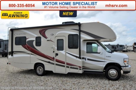 /TX 10-15-15 &lt;a href=&quot;http://www.mhsrv.com/thor-motor-coach/&quot;&gt;&lt;img src=&quot;http://www.mhsrv.com/images/sold-thor.jpg&quot; width=&quot;383&quot; height=&quot;141&quot; border=&quot;0&quot;/&gt;&lt;/a&gt;
#1 Volume Selling Motor Home Dealer in the World. MSRP $82,524. New 2016 Thor Motor Coach Chateau Class C RV Model 23U with Ford E-350 chassis, Ford Triton V-10 engine &amp; 8,000 lb. trailer hitch. This unit measures approximately 24 feet 10 inches in length. Optional equipment includes the all new HD-Max exterior color, heated holding tanks, wheel liners and a back up monitor. The Chateau Class C RV has an incredible list of standard features for 2016 as well including Mega exterior storage, power windows and locks, power patio awning with integrated LED lighting, roof ladder, in-dash media center w/DVD/CD/AM/FM &amp; Bluetooth, deluxe exterior mirrors, bunk ladder, U-shaped dinette, refrigerator, oven, microwave, flip-up counter-top extension, large TV on swivel in cab-over, power vent in bath, skylight above shower, 4000 Onan generator, auto transfer switch, roof A/C, cab A/C, battery disconnect switch, auxiliary battery, gas/electric water heater and much more. For additional information, brochures, and videos please visit Motor Home Specialist at  MHSRV .com or Call 800-335-6054. At Motor Home Specialist we DO NOT charge any prep or orientation fees like you will find at other dealerships. All sale prices include a 200 point inspection, interior and exterior wash &amp; detail of vehicle, a thorough coach orientation with an MHS technician, an RV Starter&#39;s kit, a night stay in our delivery park featuring landscaped and covered pads with full hook-ups and much more. Free airport shuttle available with purchase for out-of-town buyers. Read From THOUSANDS of Testimonials at MHSRV .com and See What They Had to Say About Their Experience at Motor Home Specialist. WHY PAY MORE?...... WHY SETTLE FOR LESS? 