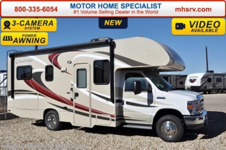 /AK 6/28/16 &lt;a href=&quot;http://www.mhsrv.com/thor-motor-coach/&quot;&gt;&lt;img src=&quot;http://www.mhsrv.com/images/sold-thor.jpg&quot; width=&quot;383&quot; height=&quot;141&quot; border=&quot;0&quot; /&gt;&lt;/a&gt;   *#1 Volume Selling Motor Home Dealer in the World. MSRP $87,013. New 2016 Thor Motor Coach Chateau Class C RV Model 23U with Ford E-450 chassis, Ford Triton V-10 engine &amp; 8,000 lb. trailer hitch. This unit measures approximately 24 feet 10 inches in length. Optional equipment includes the all new HD-Max exterior color, convection microwave, child safety tether, upgraded A/C, exterior shower, heated holding tanks, second auxiliary battery, wheel liners, keyless cab entry, valve stem extenders, spare tire, back up monitor, heated &amp; remote exterior mirrors with side cameras, leatherette driver &amp; passenger chairs, cockpit carpet mat and wood dash applique. The Chateau Class C RV has an incredible list of standard features for 2016 as well including Mega exterior storage, power windows and locks, power patio awning with integrated LED lighting, roof ladder, in-dash media center w/DVD/CD/AM/FM &amp; Bluetooth, deluxe exterior mirrors, bunk ladder, refrigerator, microwave, flip-up counter-top extension, large TV on swivel in cab-over, power vent in bath, skylight above shower, 4000 Onan generator, auto transfer switch, roof A/C, cab A/C, battery disconnect switch, auxiliary battery, gas/electric water heater and much more. For additional information, brochures, and videos please visit Motor Home Specialist at  MHSRV .com or Call 800-335-6054. At Motor Home Specialist we DO NOT charge any prep or orientation fees like you will find at other dealerships. All sale prices include a 200 point inspection, interior and exterior wash &amp; detail of vehicle, a thorough coach orientation with an MHS technician, an RV Starter&#39;s kit, a night stay in our delivery park featuring landscaped and covered pads with full hook-ups and much more. Free airport shuttle available with purchase for out-of-town buyers. Read From THOUSANDS of Testimonials at MHSRV .com and See What They Had to Say About Their Experience at Motor Home Specialist. WHY PAY MORE?...... WHY SETTLE FOR LESS? 