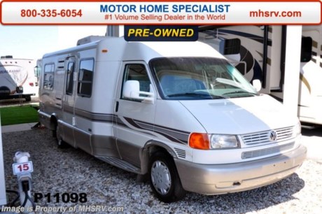 /SOLD 3/30/2015 - Used 2000 Winnebago Rialta with 106,179 miles. This RV is approximately 21 feet in length with a Volkswagen VR6 motor, cruise, dash CD player, power windows, dual safety airbags, Onan gas generator, water heater, wheel sims, exterior shower, roof AC, 2 sofas, night shades, power roof vent, microwave, 3 burner range with oven, sink covers, toilet room, and much more. For additional information and photos please visit Motor Home Specialist at www.MHSRV .com or call 800-335-6054.