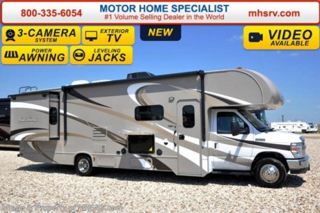/SOLD - 7/16/15- TX
#1 Volume Selling Motor Home Dealer &amp; Thor Motor Coach Dealer in the World. &lt;iframe width=&quot;400&quot; height=&quot;300&quot; src=&quot;https://www.youtube.com/embed/VZXdH99Xe00&quot; frameborder=&quot;0&quot; allowfullscreen&gt;&lt;/iframe&gt; MSRP $111,081. New 2016 Thor Motor Coach Four Winds Class C RV Model 31L with Ford E-450 chassis, Ford Triton V-10 engine &amp; 8,000 lb. trailer hitch. This unit measures approximately 32 feet 2 inches in length with 2 slide-out rooms. Options include the Premier Package which features a solid surface kitchen counter-top, roller shades, electronics power charging station, kitchen water filter system, LED ceiling lights, black tank flush, 30&quot; OTR microwave and a coach radio system with exterior speakers. Additional options include the all new HD-Max exterior color, exterior TV, child safety tether, attic fan, a 15.0 BTU A/C upgrade, second auxiliary battery, spare tire kit, fully automatic leveling jacks, heated remote exterior mirrors with side cameras, power driver&#39;s seat, leatherette driver/passenger chairs, cockpit carpet mat and wood dash applique. The Four Winds Class C RV has an incredible list of standard features for 2016 as well including heated tanks, power windows and locks, power patio awning with integrated LED lighting, roof ladder, in-dash media center w/DVD/CD/AM/FM &amp; Bluetooth, deluxe exterior mirrors, oven, microwave, power vent in bath, skylight above shower, 4,000 Onan generator, auto transfer switch, cab A/C, battery disconnect switch, auxiliary battery (2 aux. batteries on 31 W model), gas/electric water heater and the RAPID CAMP remote system. Rapid Camp allows you to operate your slide-out room, generator, leveling jacks when applicable, power awning, selective lighting and more all from a touchscreen remote control. For additional information, brochures, and videos please visit Motor Home Specialist at  MHSRV .com or Call 800-335-6054. At Motor Home Specialist we DO NOT charge any prep or orientation fees like you will find at other dealerships. All sale prices include a 200 point inspection, interior and exterior wash &amp; detail of vehicle, a thorough coach orientation with an MHS technician, an RV Starter&#39;s kit, a night stay in our delivery park featuring landscaped and covered pads with full hook-ups and much more. Free airport shuttle available with purchase for out-of-town buyers. Read From THOUSANDS of Testimonials at MHSRV .com and See What They Had to Say About Their Experience at Motor Home Specialist. WHY PAY MORE?...... WHY SETTLE FOR LESS? 