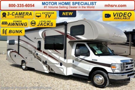 /TX 3/21/16 &lt;a href=&quot;http://www.mhsrv.com/thor-motor-coach/&quot;&gt;&lt;img src=&quot;http://www.mhsrv.com/images/sold-thor.jpg&quot; width=&quot;383&quot; height=&quot;141&quot; border=&quot;0&quot;/&gt;&lt;/a&gt;
#1 Volume Selling Motor Home Dealer &amp; Thor Motor Coach Dealer in the World. &lt;iframe width=&quot;400&quot; height=&quot;300&quot; src=&quot;https://www.youtube.com/embed/VZXdH99Xe00&quot; frameborder=&quot;0&quot; allowfullscreen&gt;&lt;/iframe&gt; MSRP $112,514. New 2016 Thor Motor Coach Four Winds Class C RV Model 31E bunk model with Ford E-450 chassis, Ford Triton V-10 engine &amp; 8,000 lb. trailer hitch. This unit measures approximately 32 feet 7 inches in length with a full-wall slide-out room, (2) LCD TVs with DVD player combo in the bunk beds and fully automatic leveling jacks. Options include the Premier Package which features a solid surface kitchen counter-top, roller shades, electronics power charging station, kitchen water filter system, LED ceiling lights, black tank flush, 30&quot; OTR microwave and a coach radio system with exterior speakers. Additional options include the all new HD-Max exterior color, exterior TV, leatherette sofa, dual child safety tethers, (2) attic fans, a 15.0 BTU A/C upgrade, second auxiliary battery, spare tire kit, heated remote exterior mirrors with side cameras, power driver&#39;s seat, leatherette driver/passenger chairs, cockpit carpet mat and wood dash applique. The Four Winds Class C RV has an incredible list of standard features for 2016 as well including heated tanks, power windows and locks, power patio awning with integrated LED lighting, roof ladder, in-dash media center w/DVD/CD/AM/FM &amp; Bluetooth, deluxe exterior mirrors, oven, microwave, power vent in bath, skylight above shower, 4,000 Onan generator, auto transfer switch, cab A/C, battery disconnect switch, auxiliary battery (2 aux. batteries on 31 W model), gas/electric water heater and the RAPID CAMP remote system. Rapid Camp allows you to operate your slide-out room, generator, power awning, selective lighting and more all from a touchscreen remote control. For additional information, brochures, and videos please visit Motor Home Specialist at  MHSRV .com or Call 800-335-6054. At Motor Home Specialist we DO NOT charge any prep or orientation fees like you will find at other dealerships. All sale prices include a 200 point inspection, interior and exterior wash &amp; detail of vehicle, a thorough coach orientation with an MHS technician, an RV Starter&#39;s kit, a night stay in our delivery park featuring landscaped and covered pads with full hook-ups and much more. Free airport shuttle available with purchase for out-of-town buyers. Read From THOUSANDS of Testimonials at MHSRV .com and See What They Had to Say About Their Experience at Motor Home Specialist. WHY PAY MORE?...... WHY SETTLE FOR LESS? 